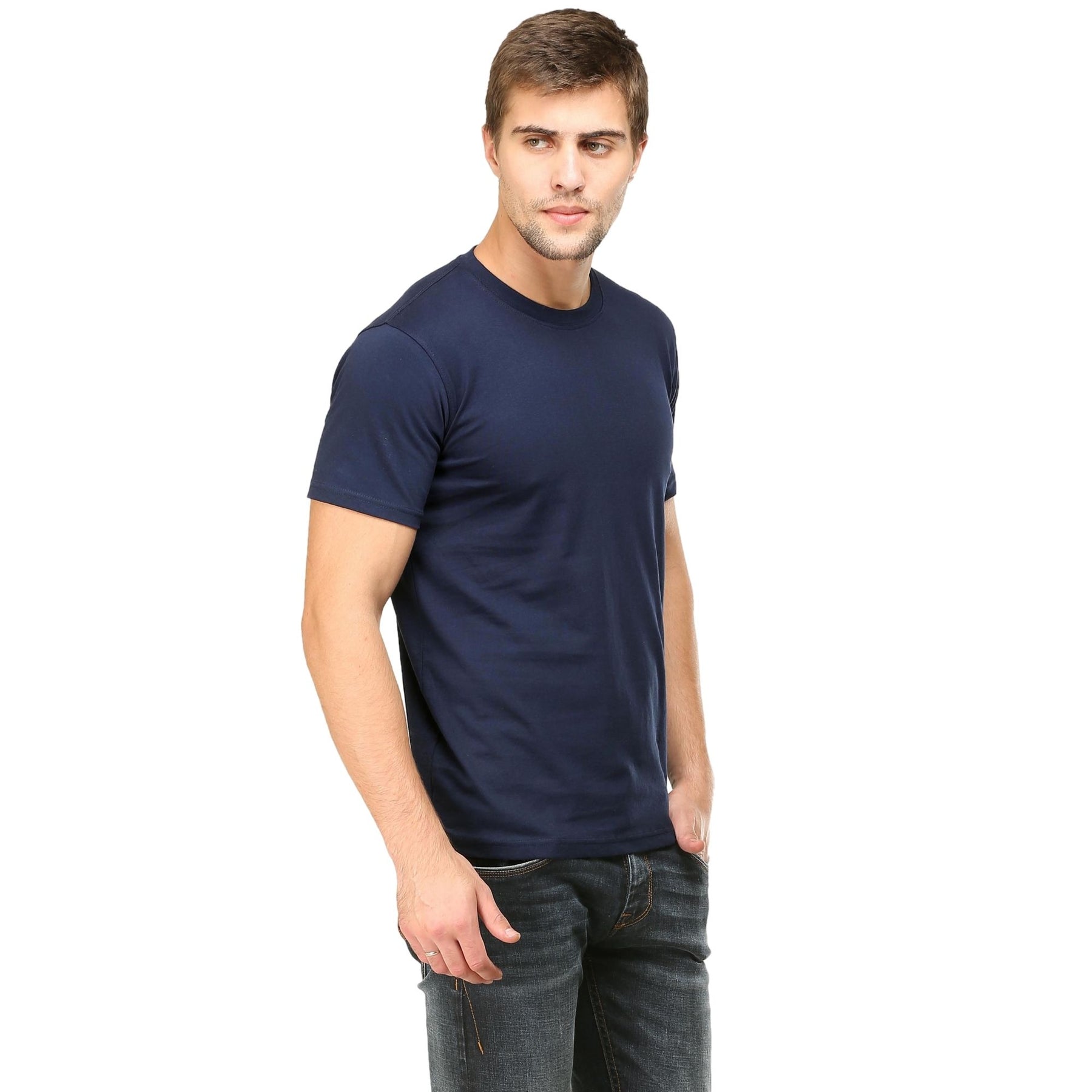 Plain Cotton Mens Unisex T-shirt Pack Of 2 Combo