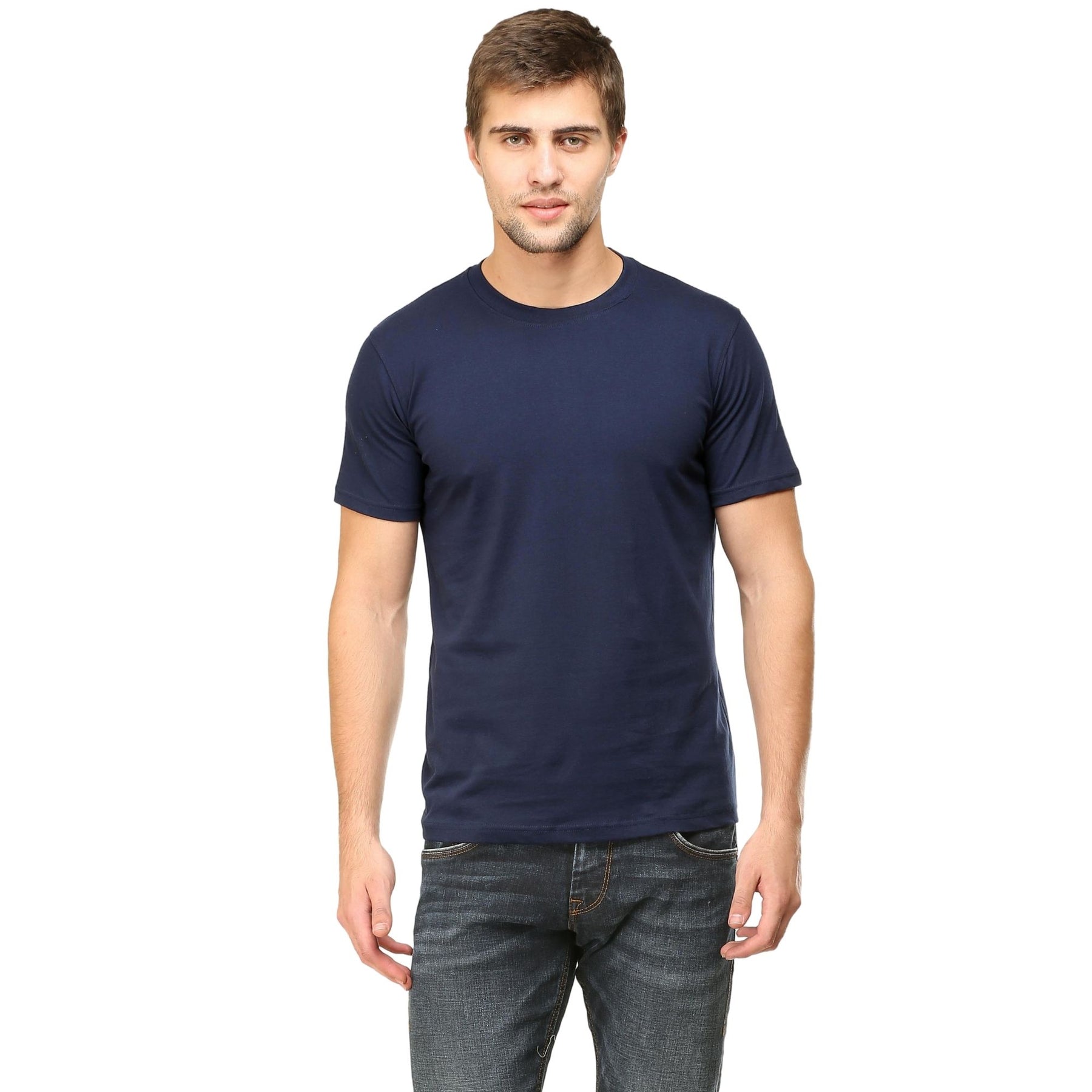 Plain Cotton Mens Unisex T-shirt Pack Of 2 Combo