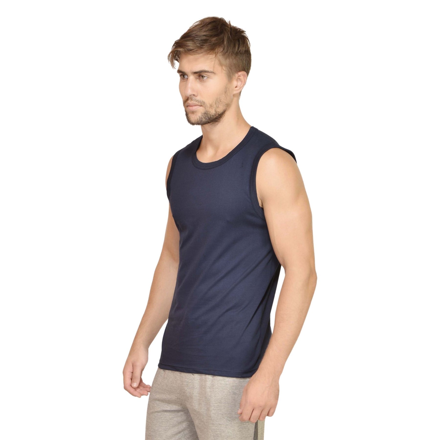 Plain Cotton Men's vest Pack Of 2 Combo