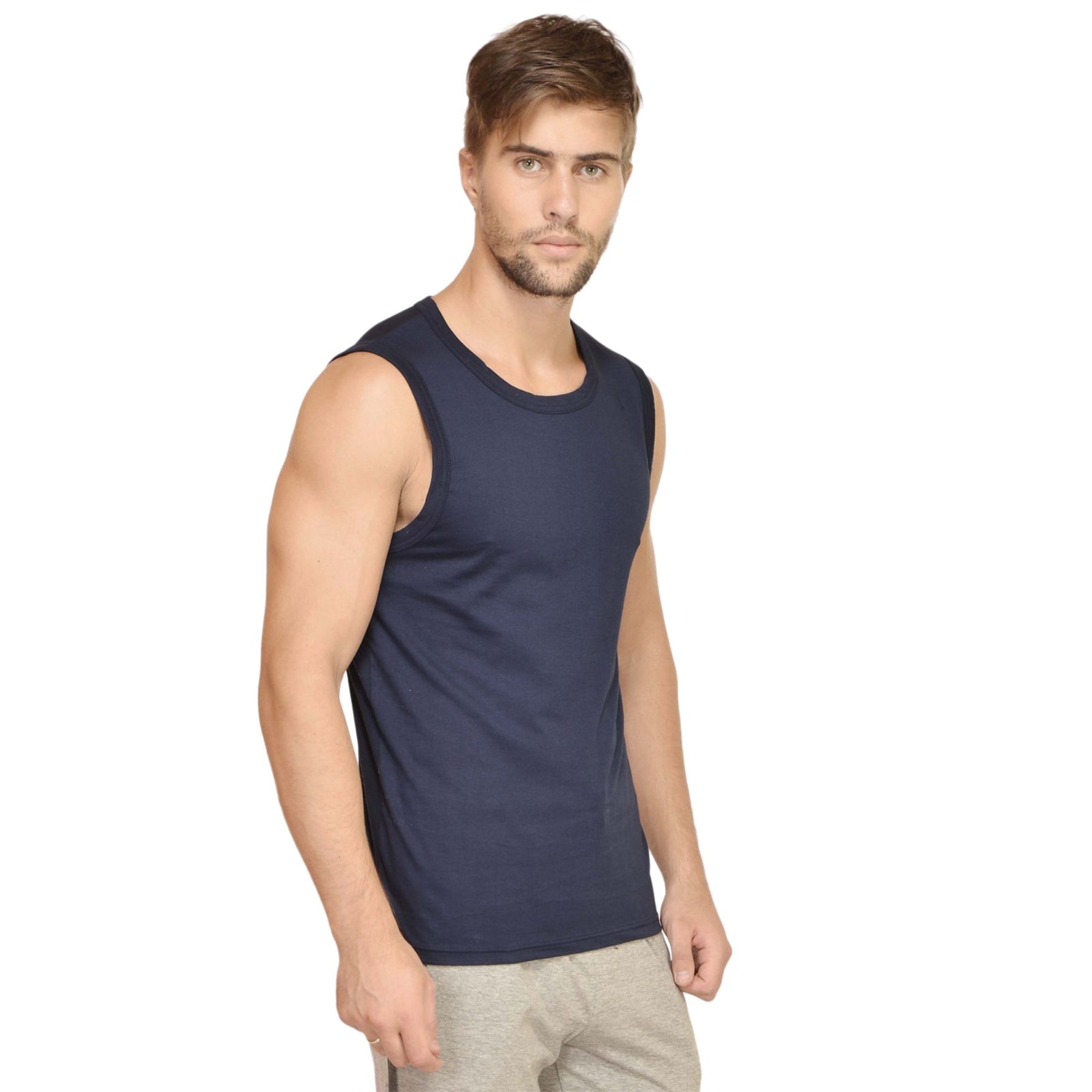 Plain Cotton Men's vest Pack Of 2 Combo