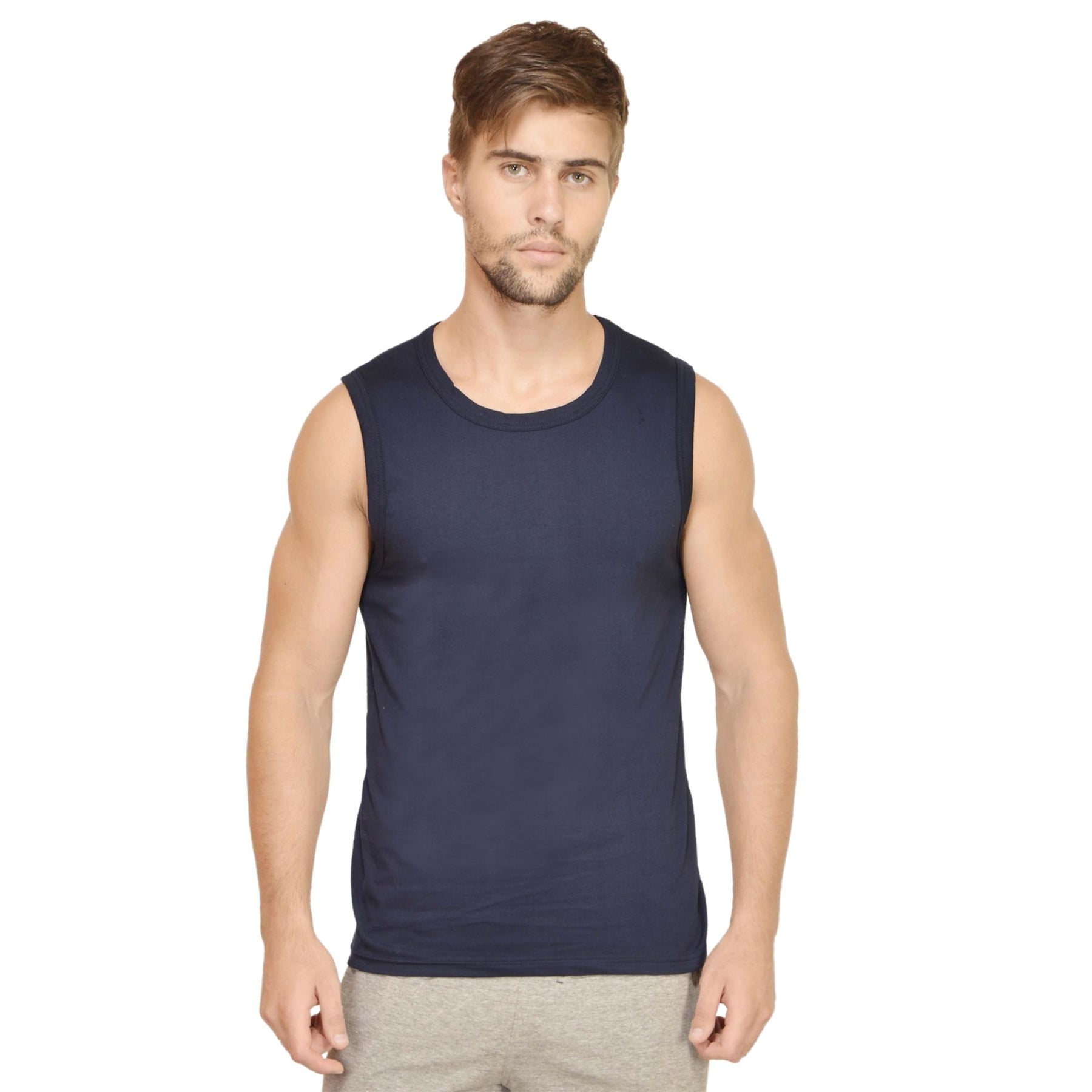 Plain Cotton Men's vest Pack Of 2 Combo