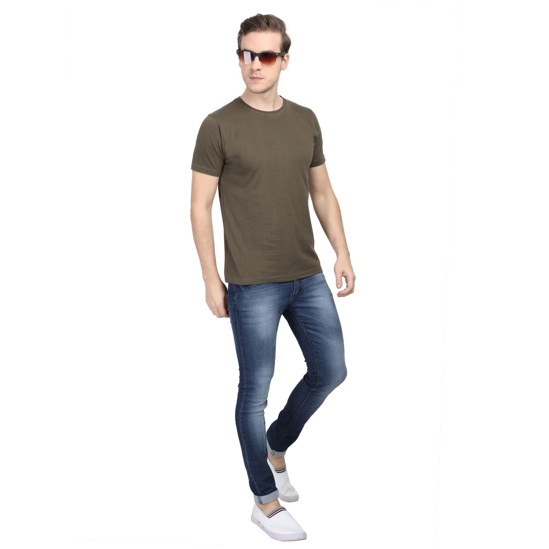 Plain Cotton Mens Unisex T-shirt Pack Of 2 Combo