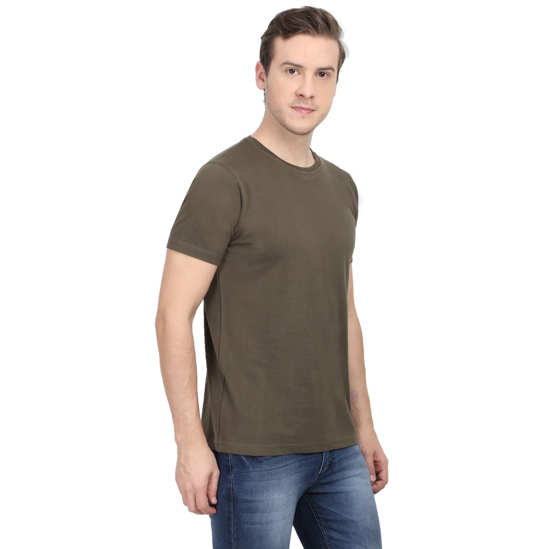 Plain Cotton Mens Unisex T-shirt Pack Of 2 Combo