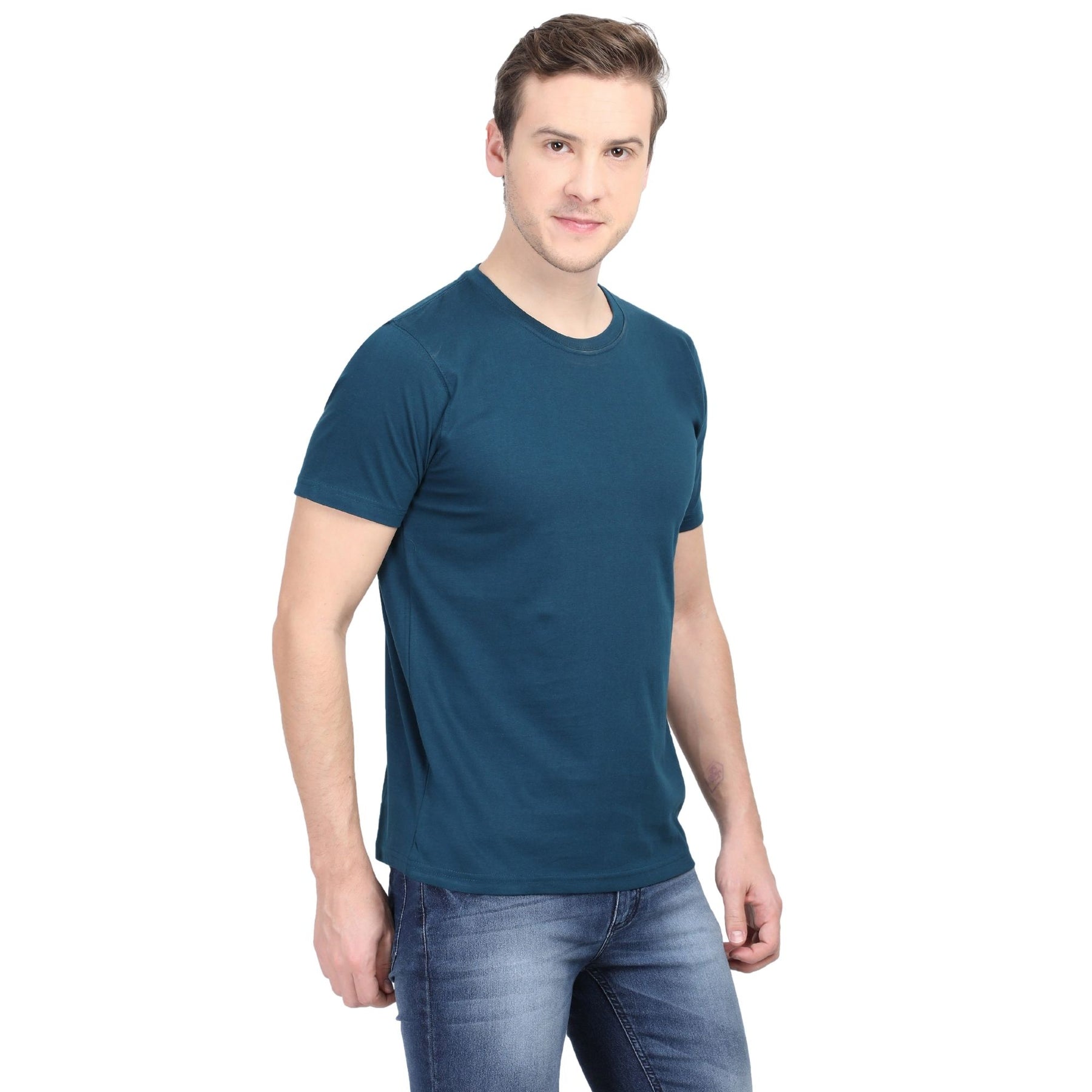 Plain Cotton Mens Unisex T-shirt Pack Of 2 Combo