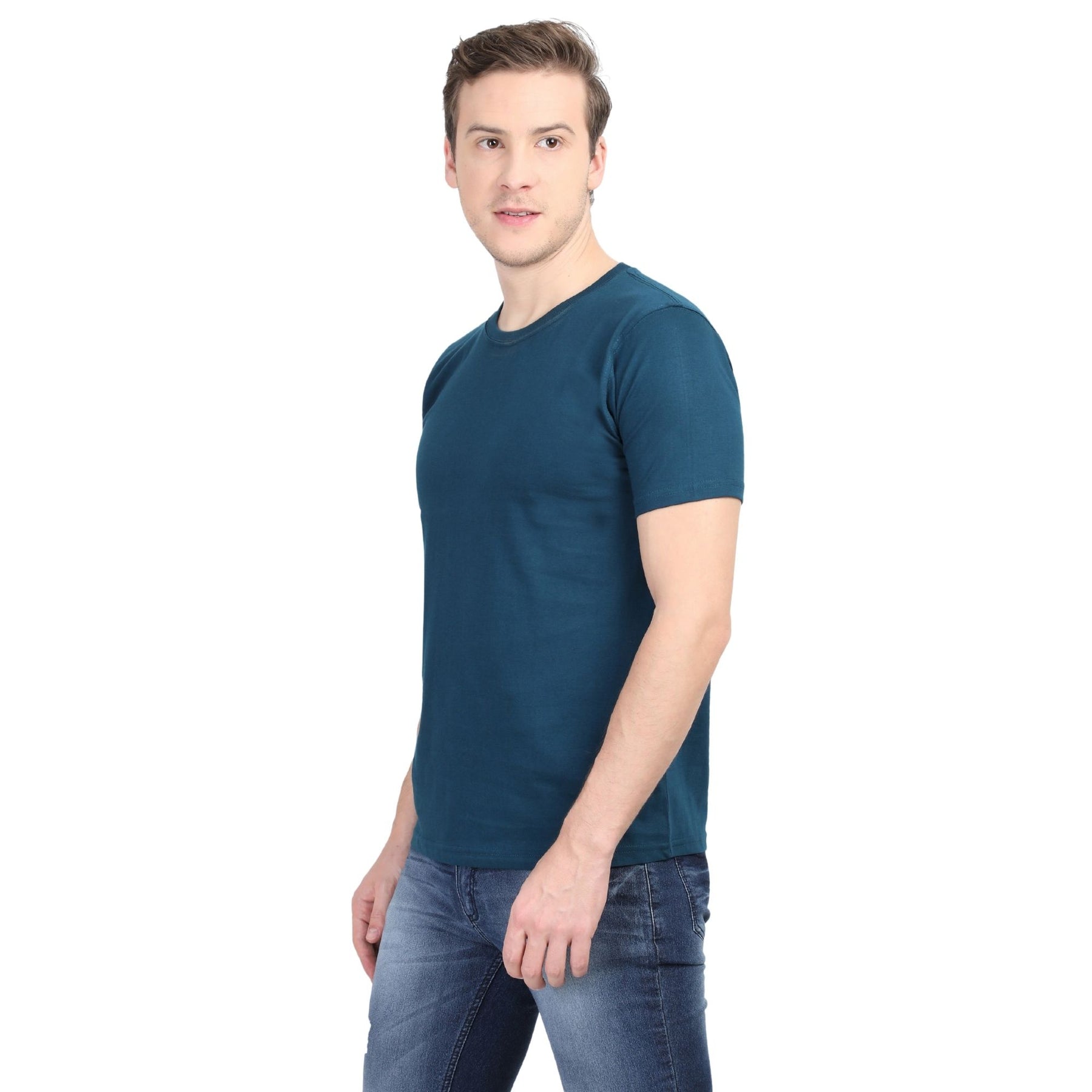 Plain Cotton Mens Unisex T-shirt Pack Of 2 Combo
