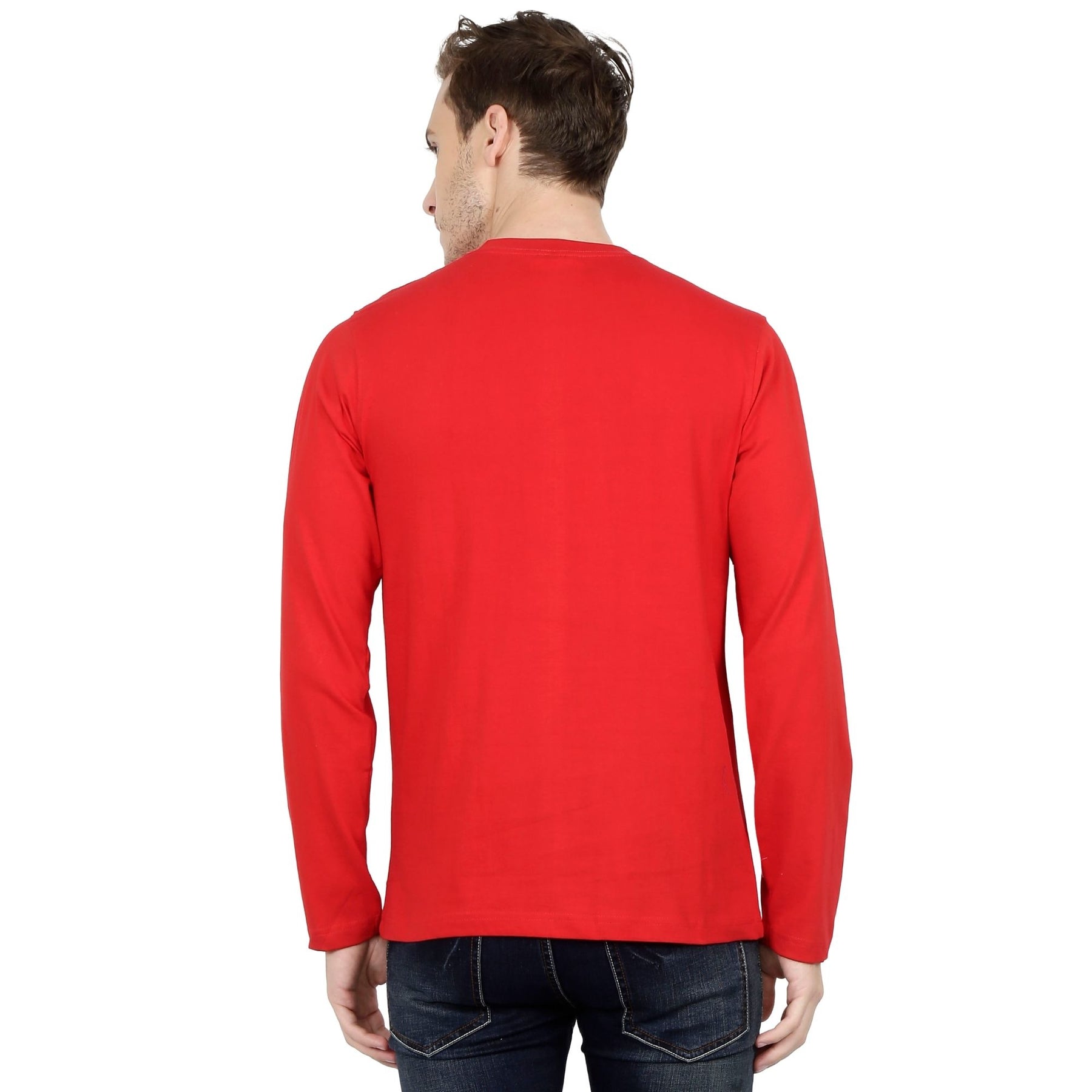 Plain Cotton Men's Full Sleeves t-shirts Pack Of 2 Combo