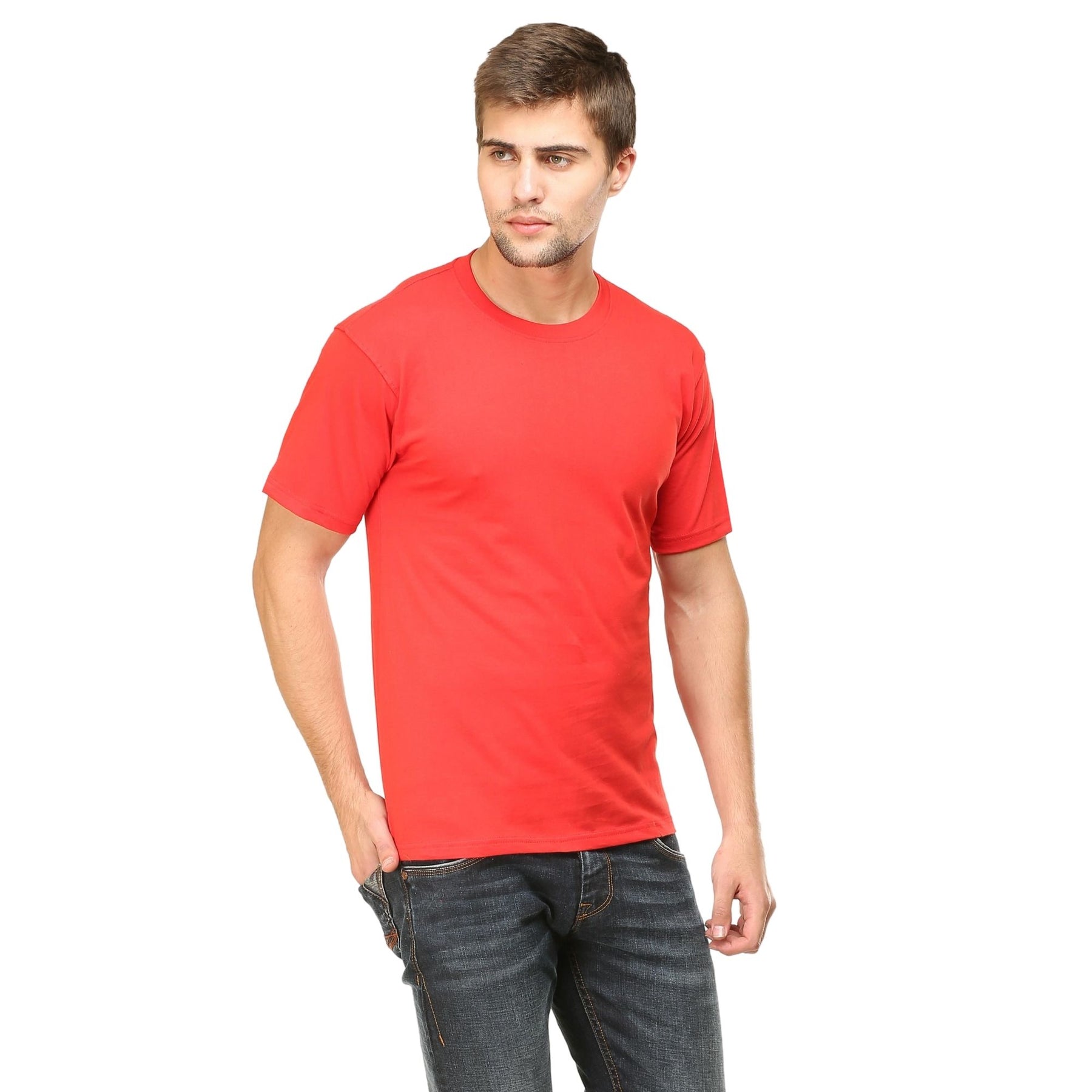 Plain Cotton Mens Unisex T-shirt Pack Of 2 Combo
