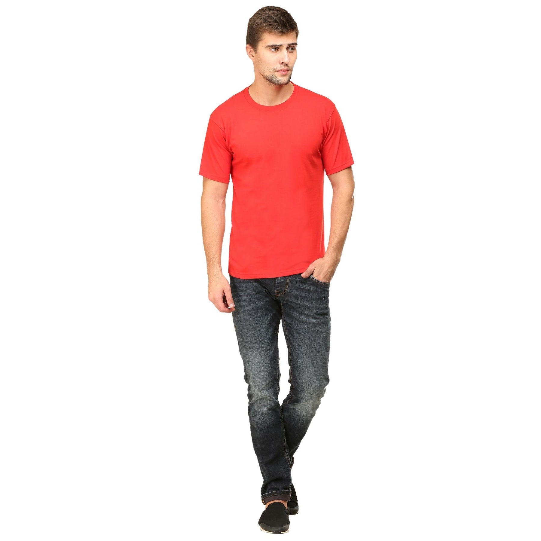 Plain Cotton Mens Unisex T-shirt Pack Of 2 Combo