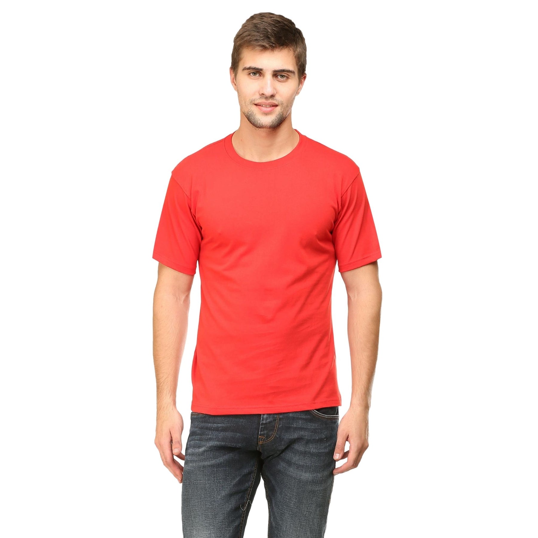 Plain Cotton Mens Unisex T-shirt Pack Of 2 Combo