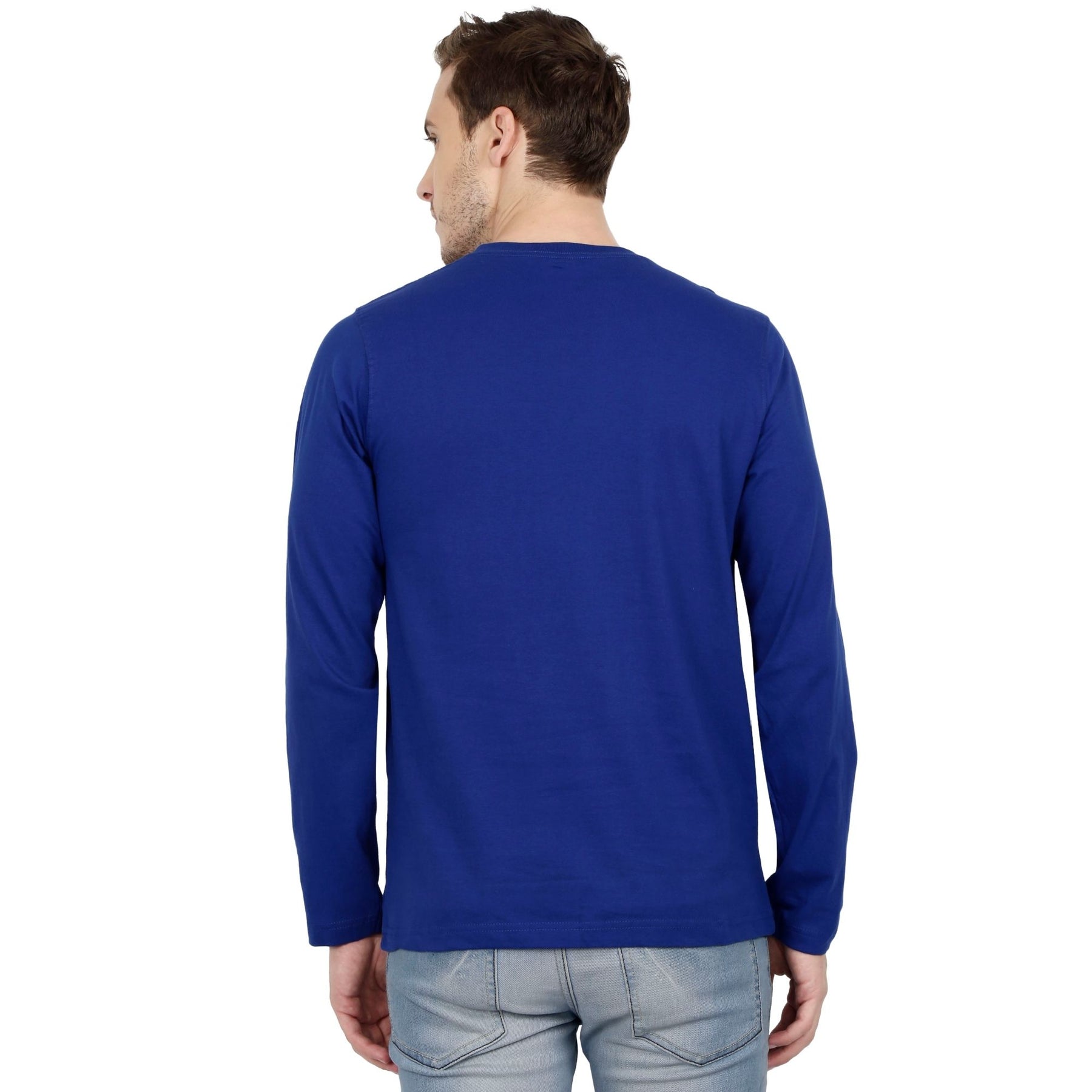 Plain Cotton Men's Full Sleeves t-shirts Pack Of 2 Combo
