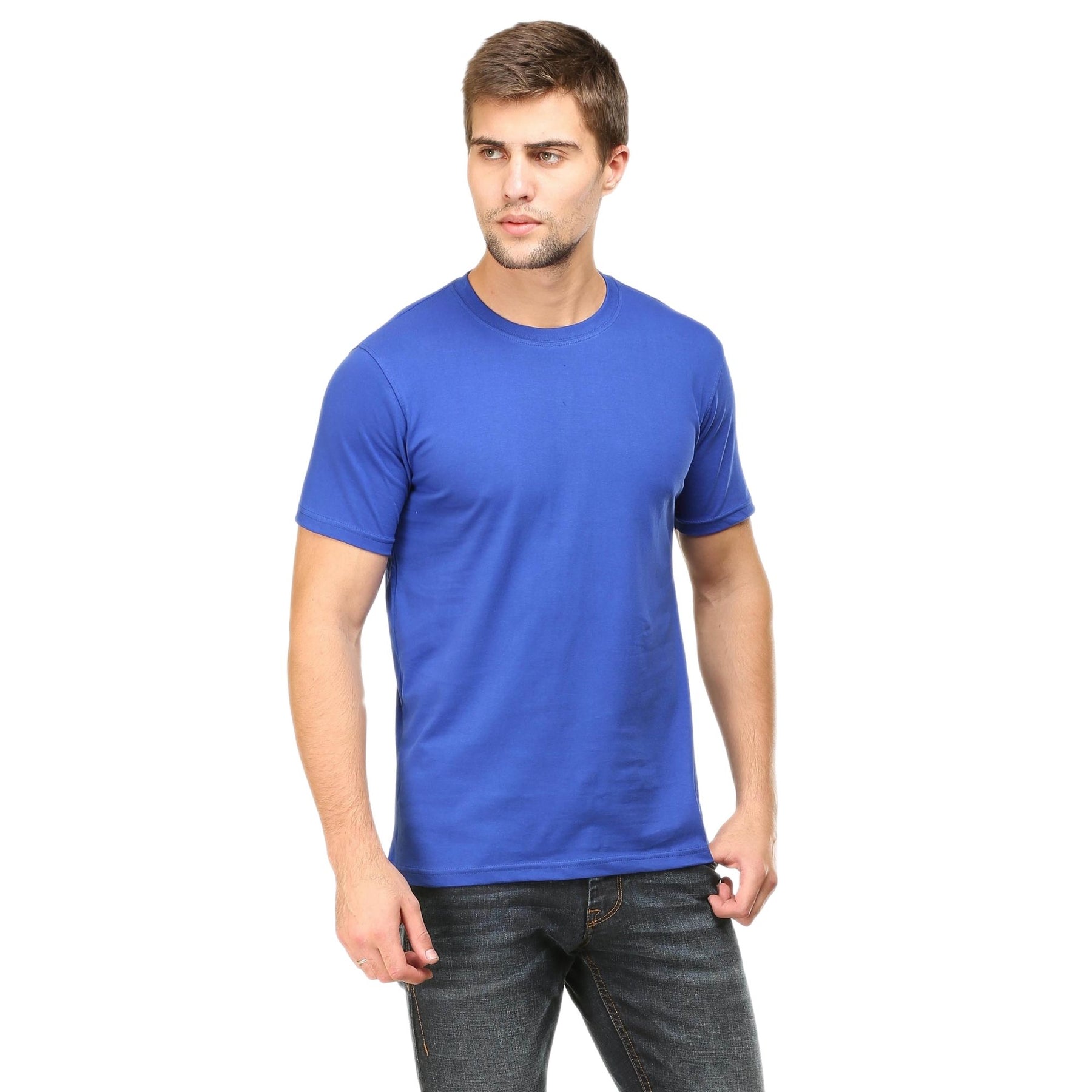 Plain Cotton Mens Unisex T-shirt Pack Of 2 Combo