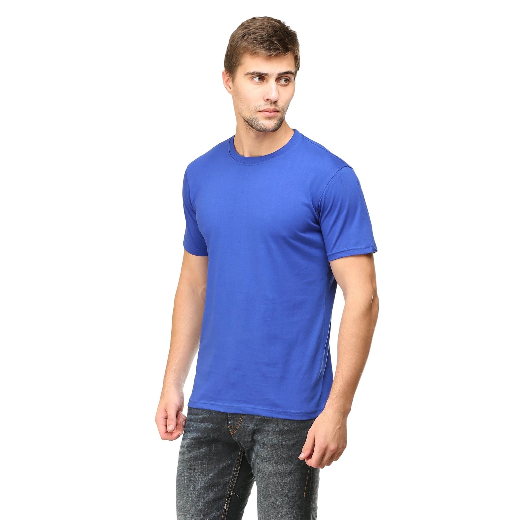 Plain Cotton Mens Unisex T-shirt Pack Of 2 Combo