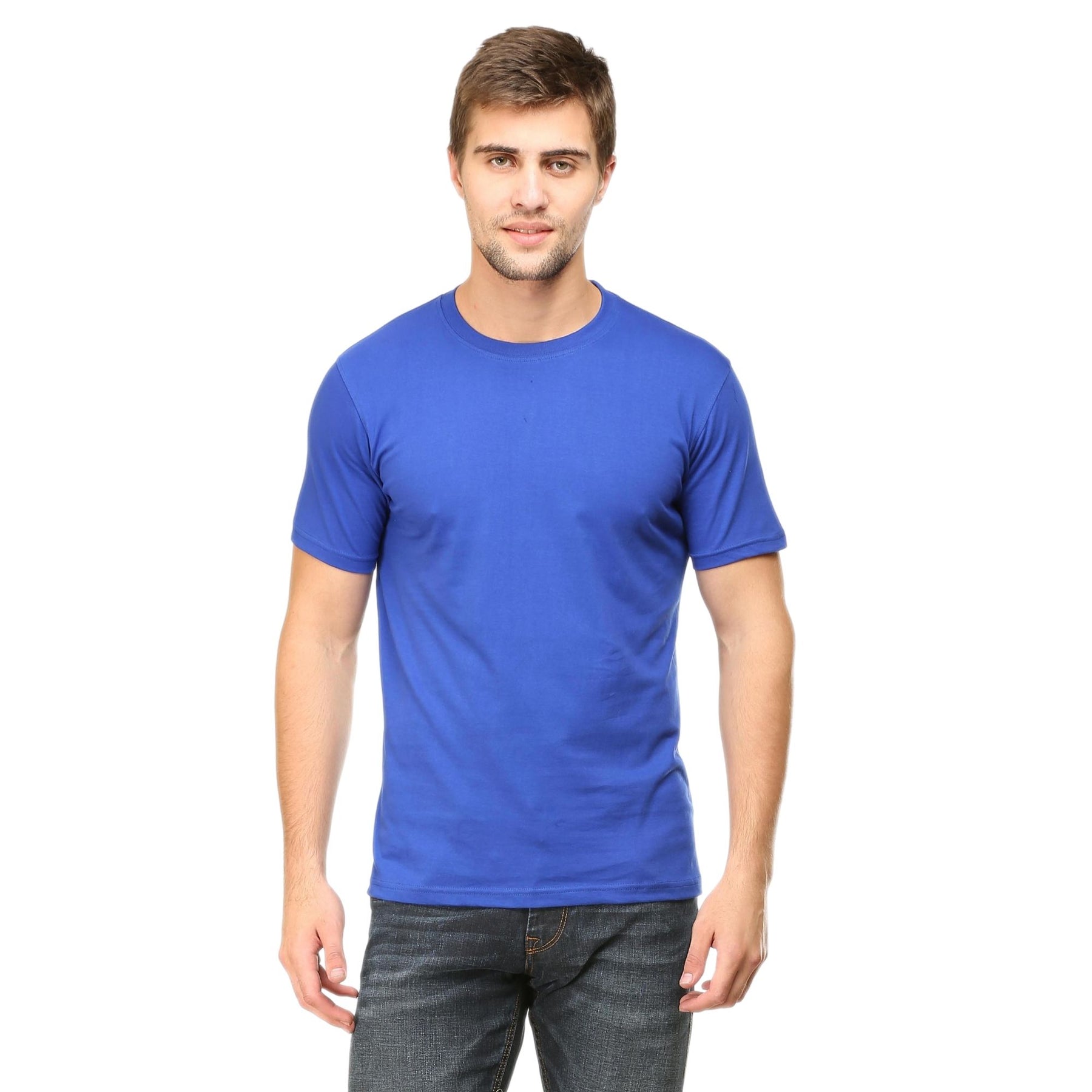 Plain Cotton Mens Unisex T-shirt Pack Of 2 Combo