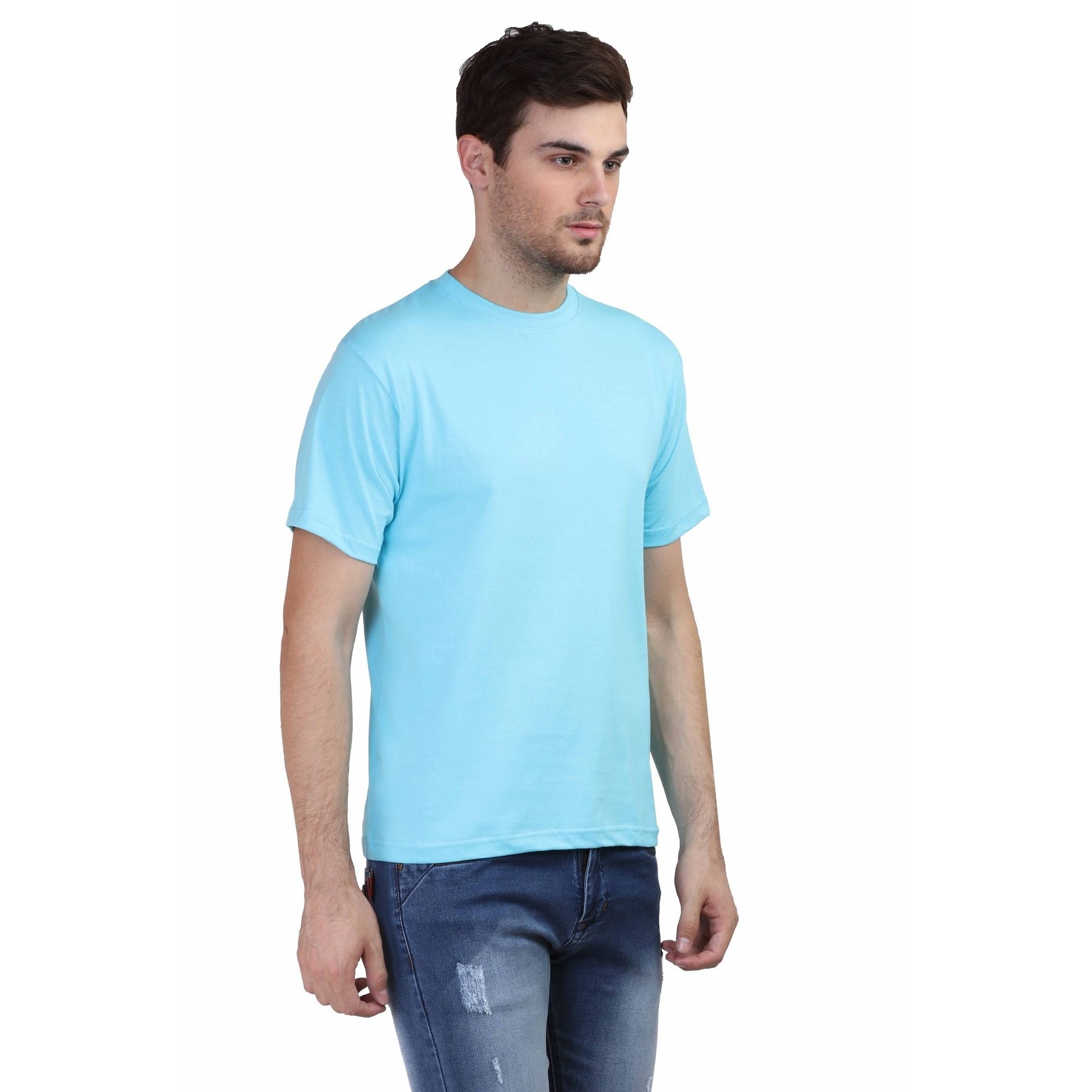 Plain Cotton Mens Unisex T-shirt Pack Of 2 Combo