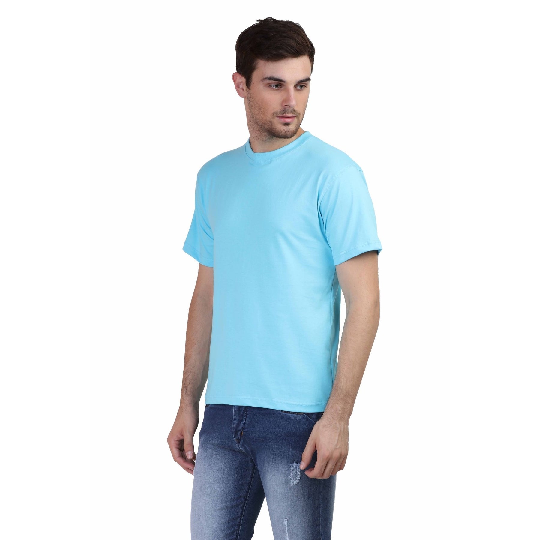 Plain Cotton Mens Unisex T-shirt Pack Of 2 Combo
