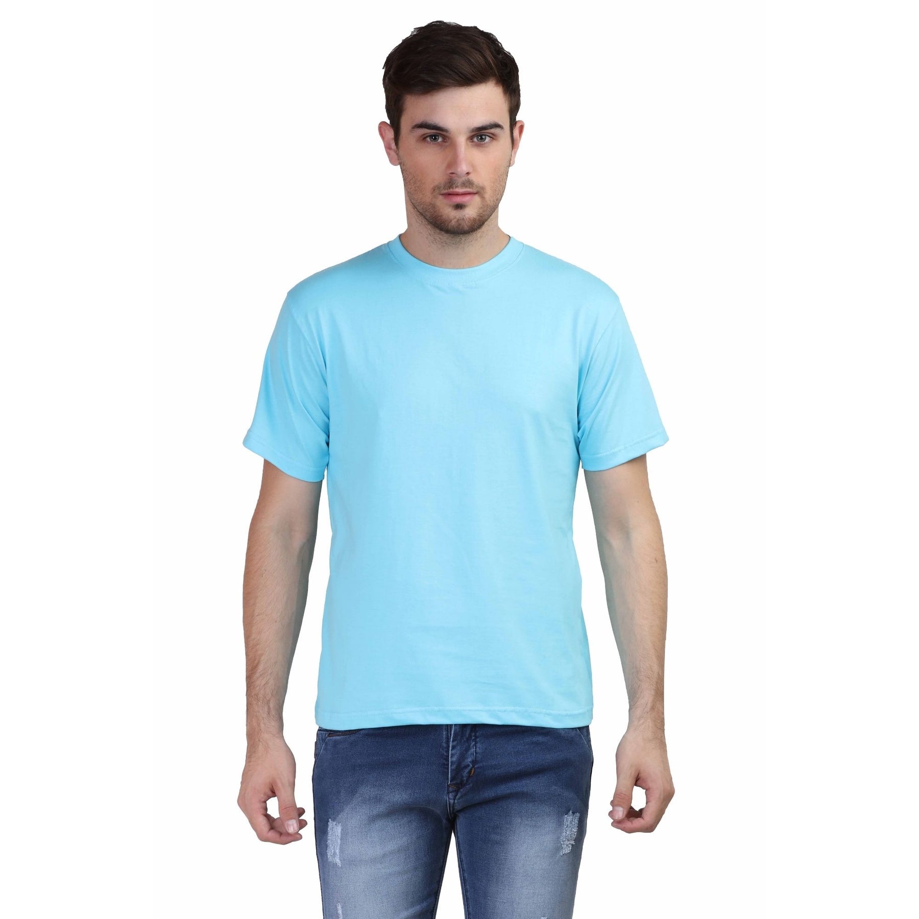 Plain Cotton Mens Unisex T-shirt Pack Of 2 Combo