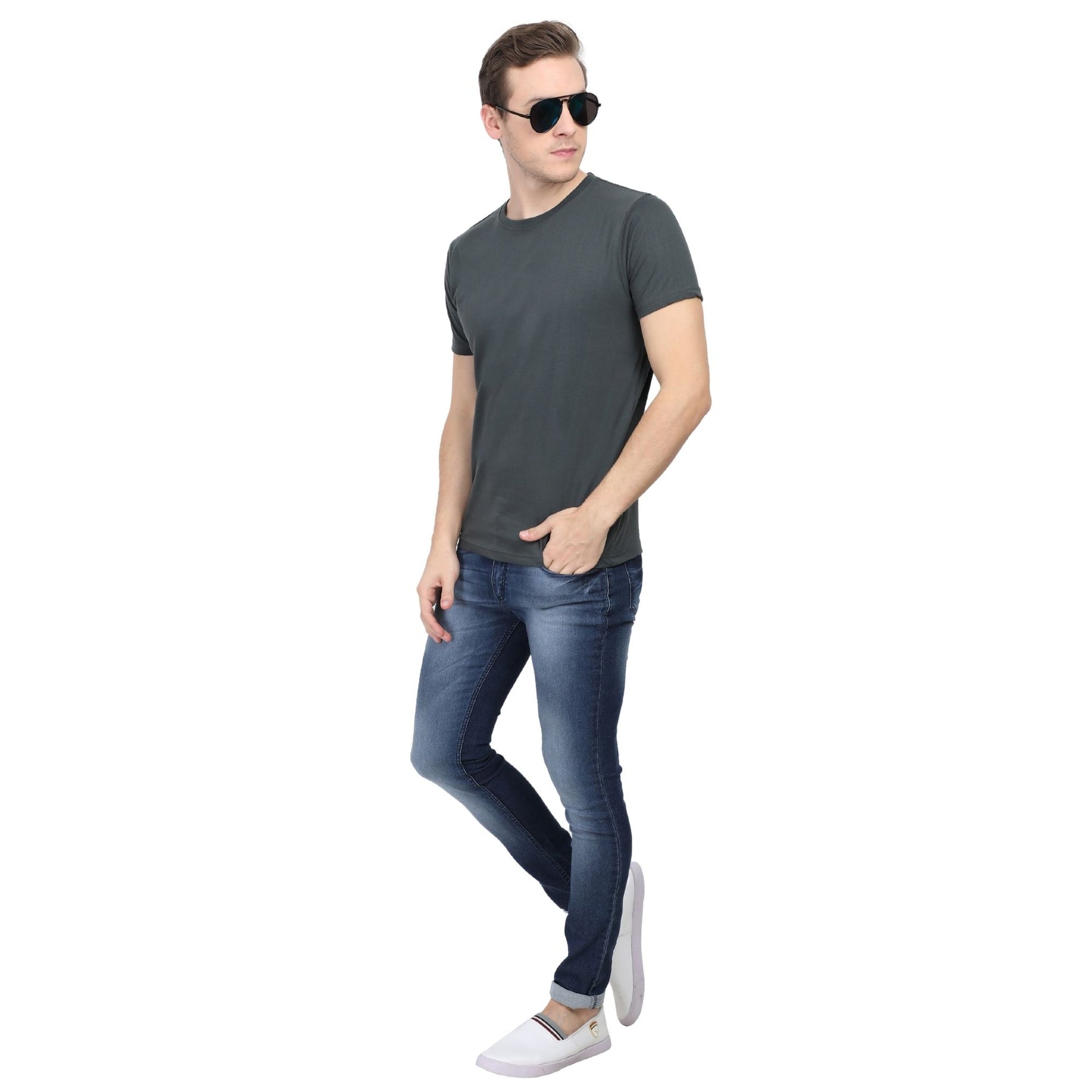 Plain Cotton Mens Unisex T-shirt Pack Of 2 Combo