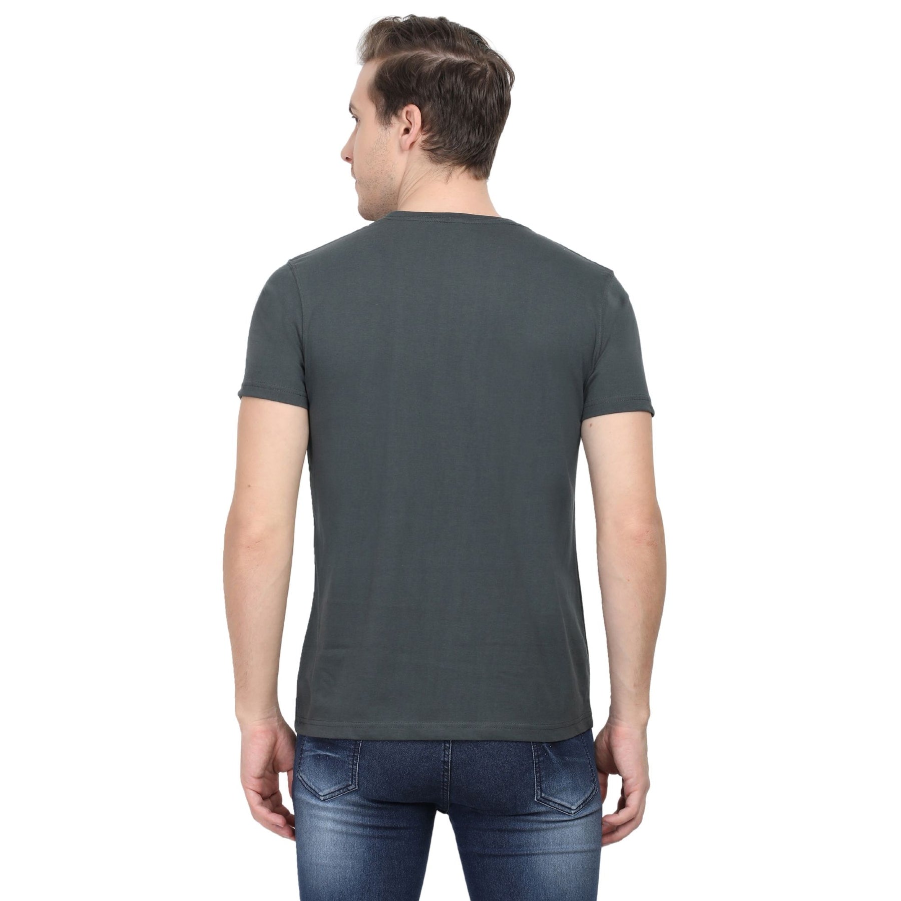 Plain Cotton Mens Unisex T-shirt Pack Of 2 Combo