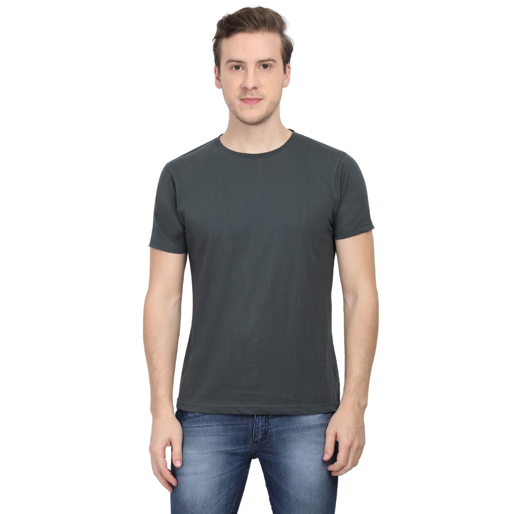 Plain Cotton Mens Unisex T-shirt Pack Of 2 Combo