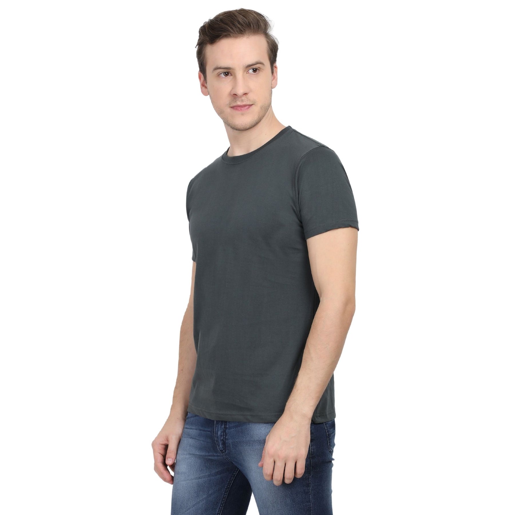 Plain Cotton Mens Unisex T-shirt Pack Of 2 Combo