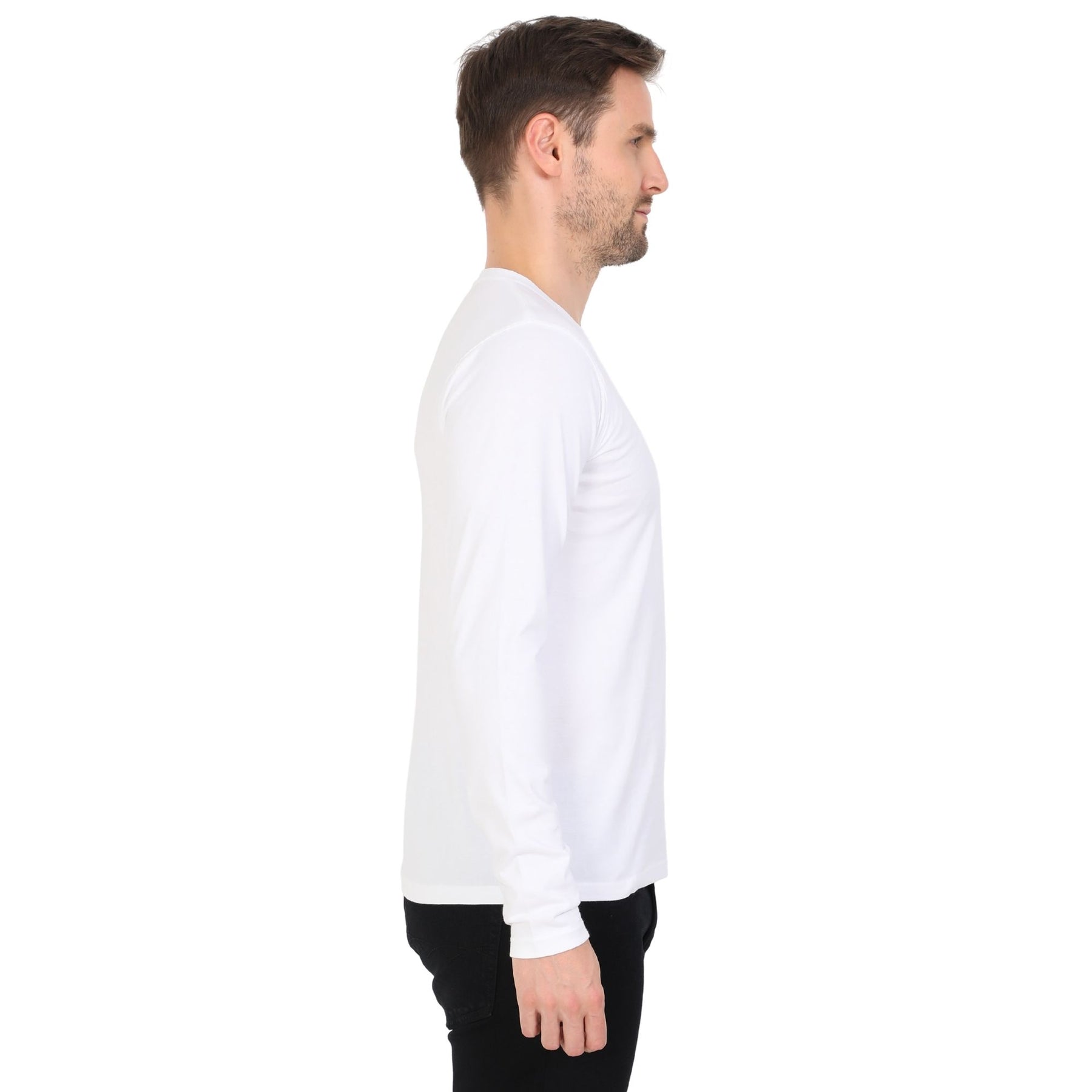 Plain Cotton Men's Full Sleeves t-shirts Pack Of 2 Combo