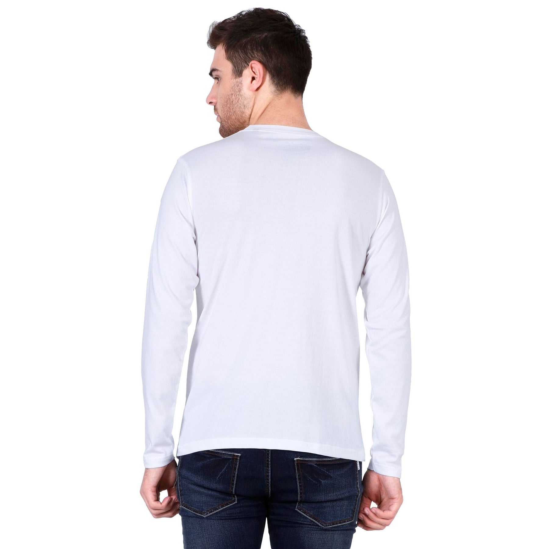 Plain Cotton Men's Full Sleeves t-shirts Pack Of 2 Combo