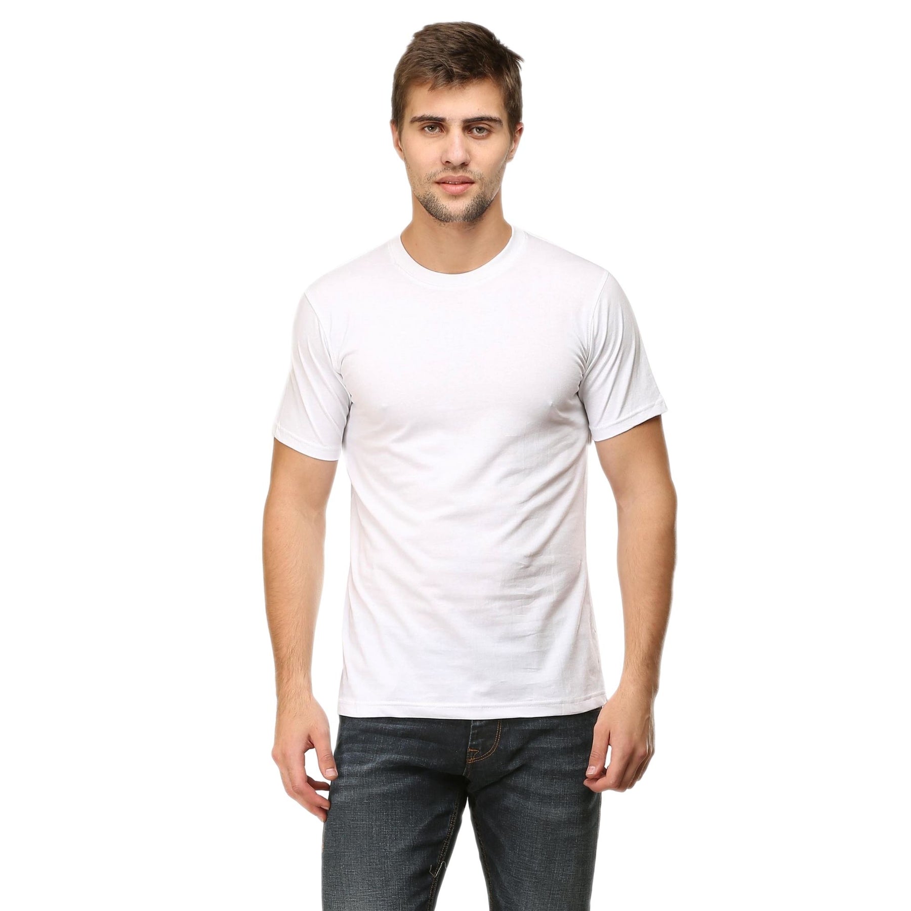 Plain Cotton Mens Unisex T-shirt Pack Of 2 Combo