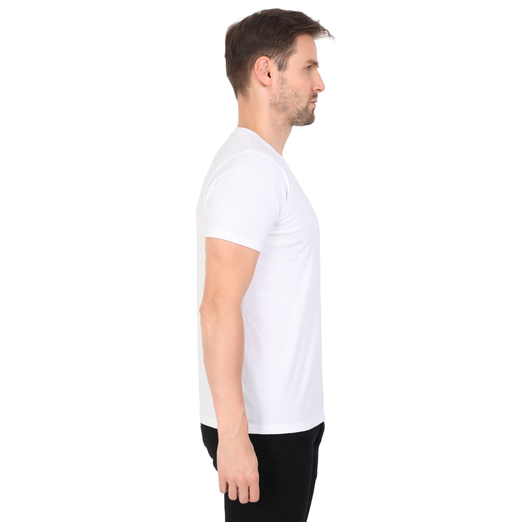 Plain Cotton Mens Unisex T-shirt Pack Of 2 Combo