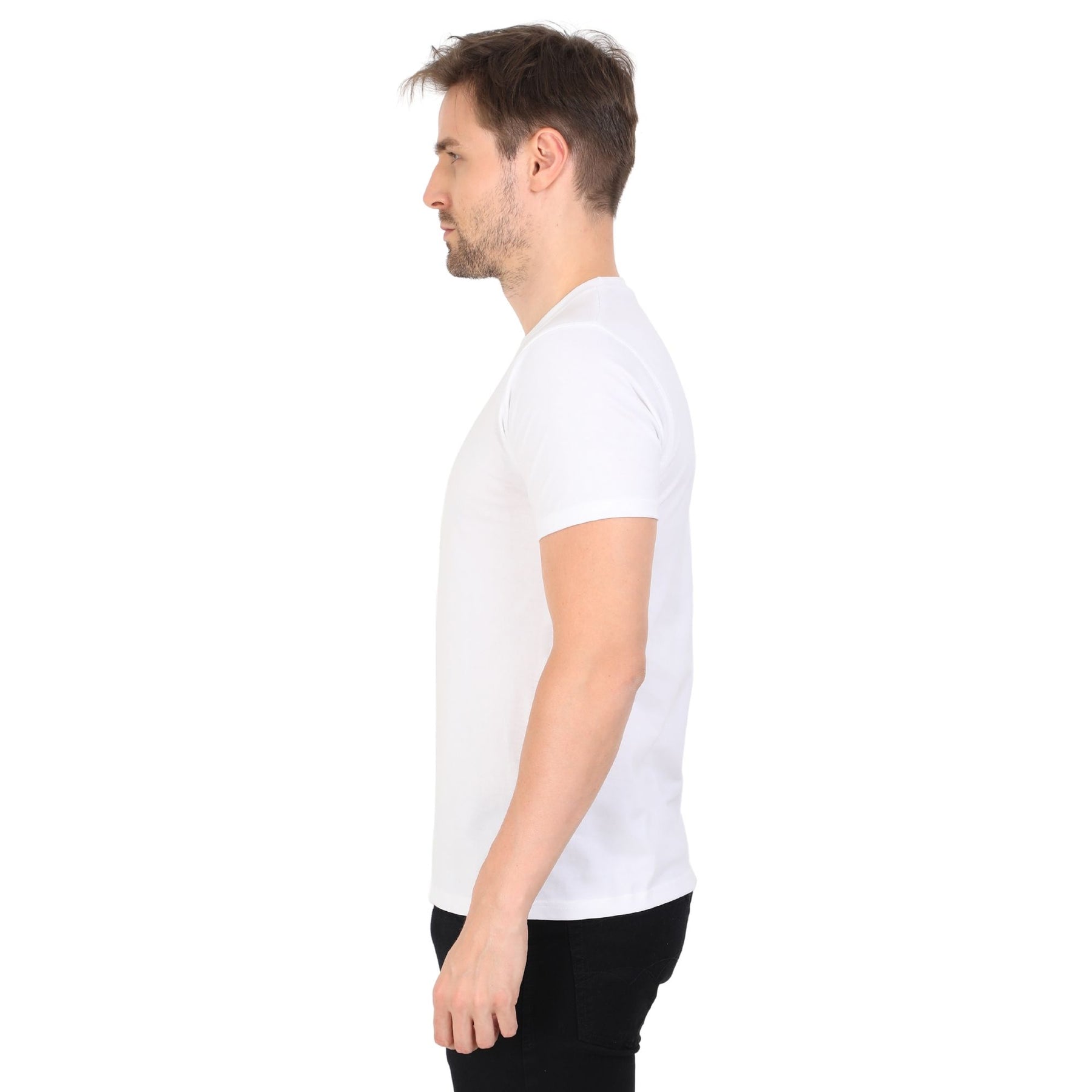Plain Cotton Mens Unisex T-shirt Pack Of 2 Combo