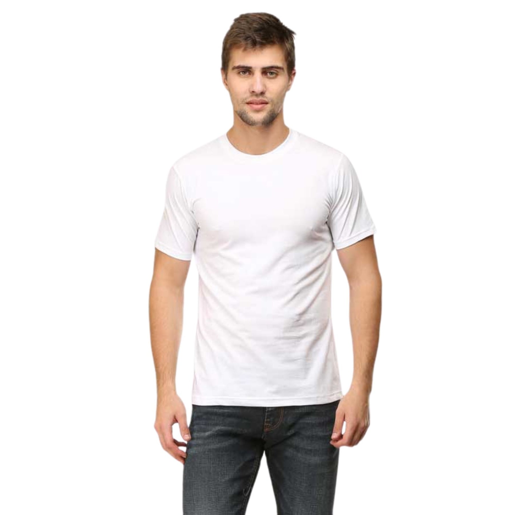 Plain Cotton Mens Unisex T-shirt Pack Of 2 Combo
