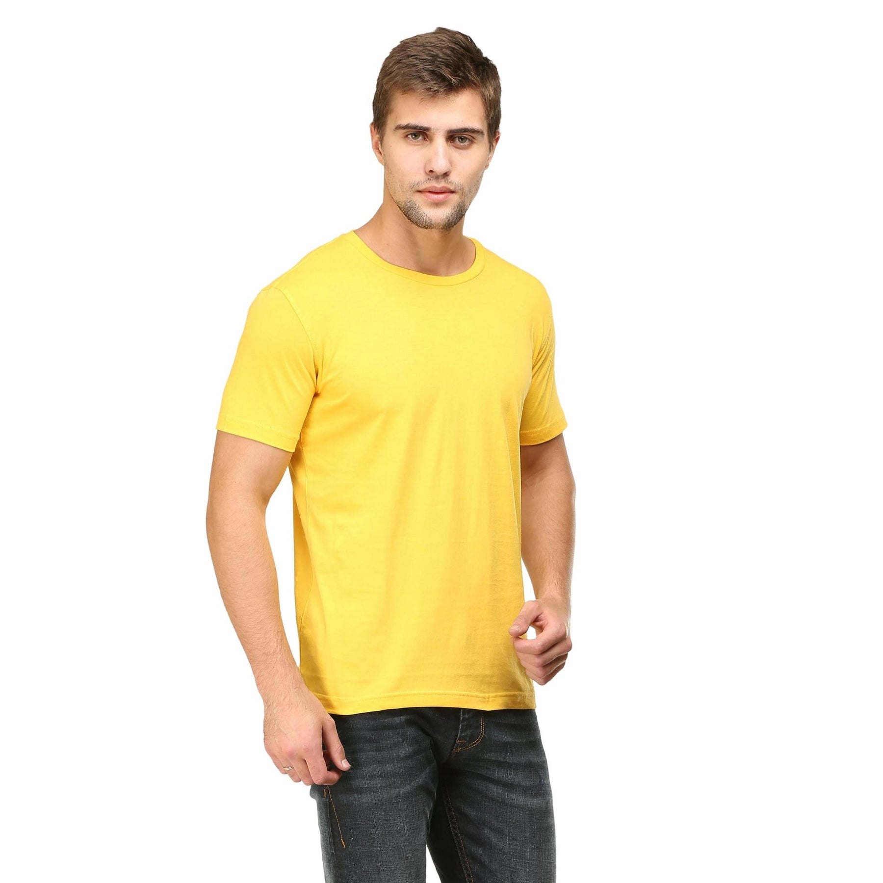 Plain Cotton Mens Unisex T-shirt Pack Of 2 Combo