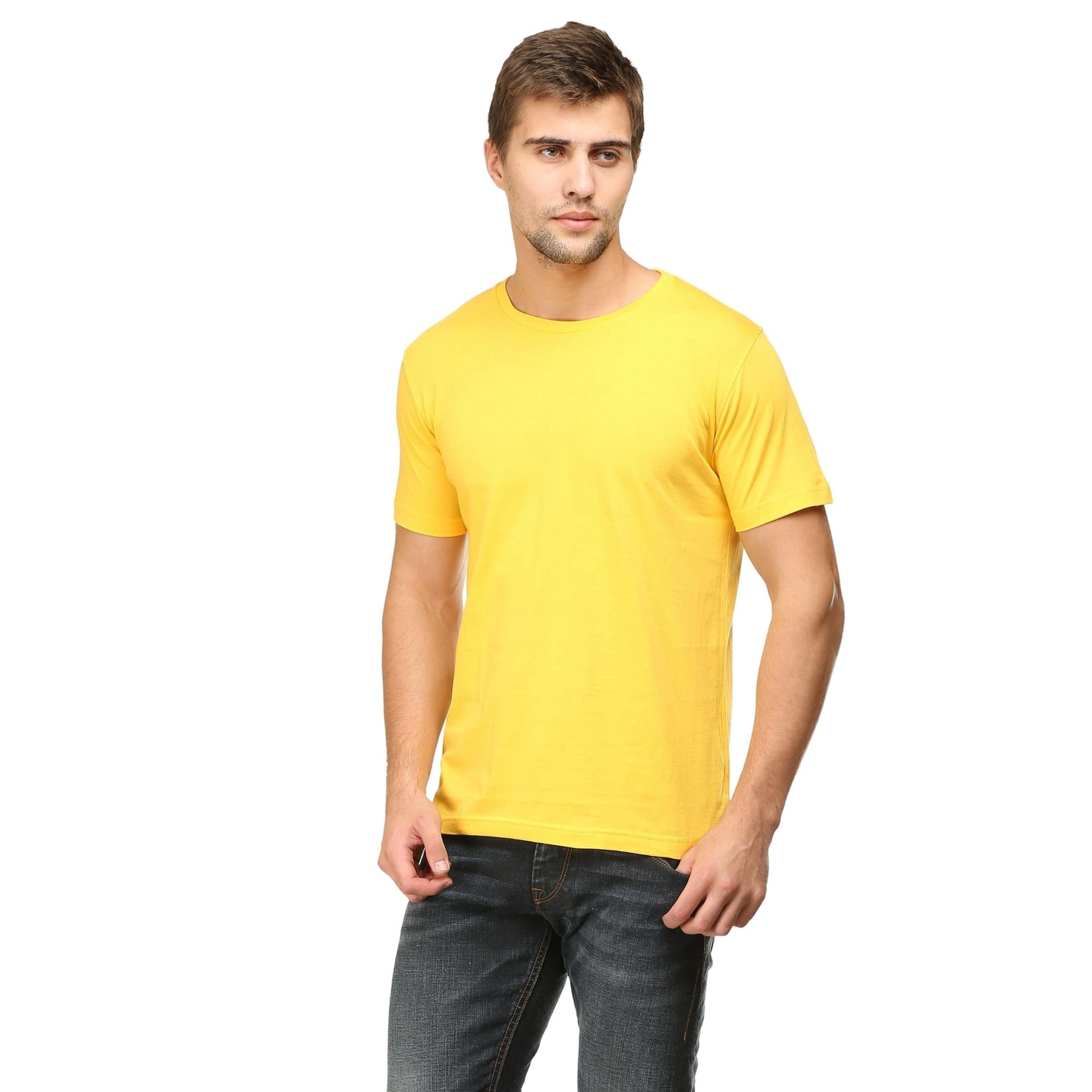 Plain Cotton Mens Unisex T-shirt Pack Of 2 Combo