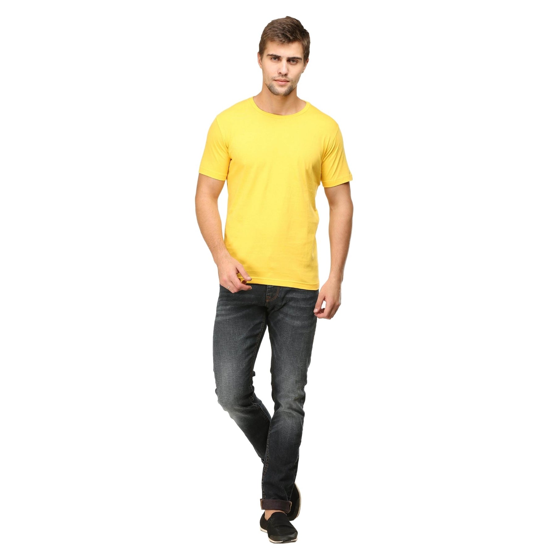 Plain Cotton Mens Unisex T-shirt Pack Of 2 Combo