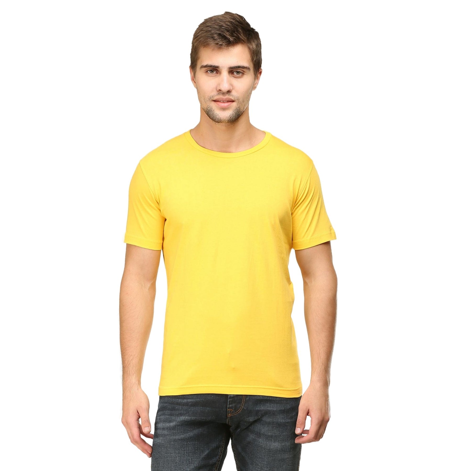 Plain Cotton Mens Unisex T-shirt Pack Of 2 Combo