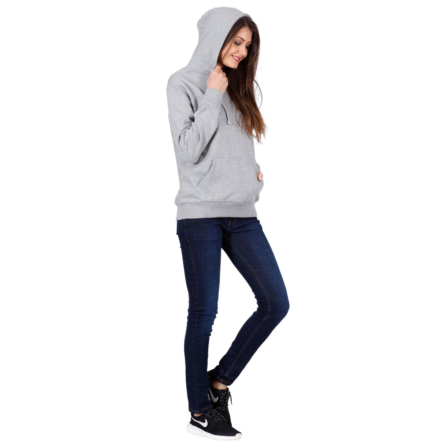 Plain Cotton Women's Hoodies