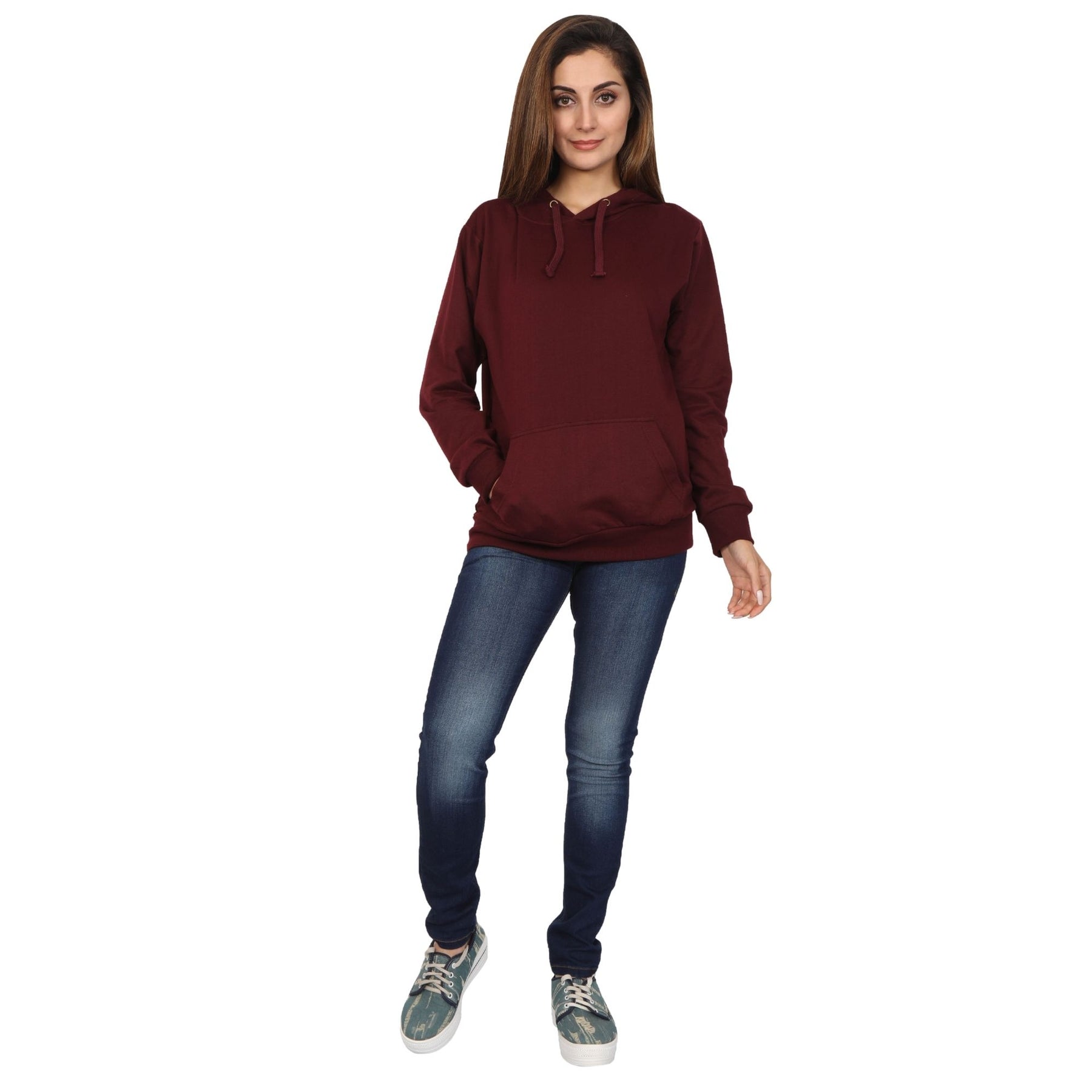 Plain Cotton Women's Hoodies
