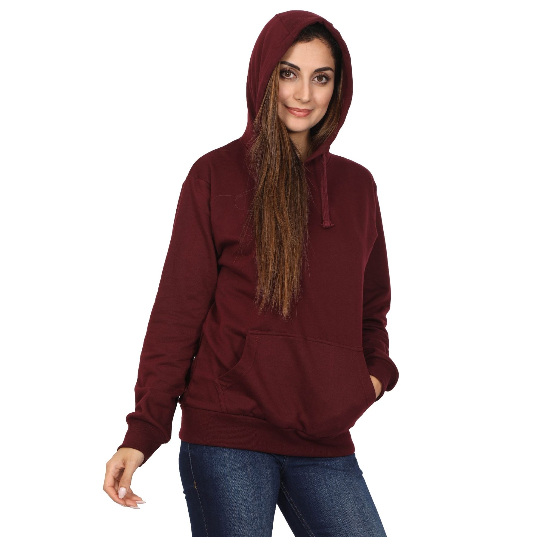 Plain Cotton Women's Hoodies
