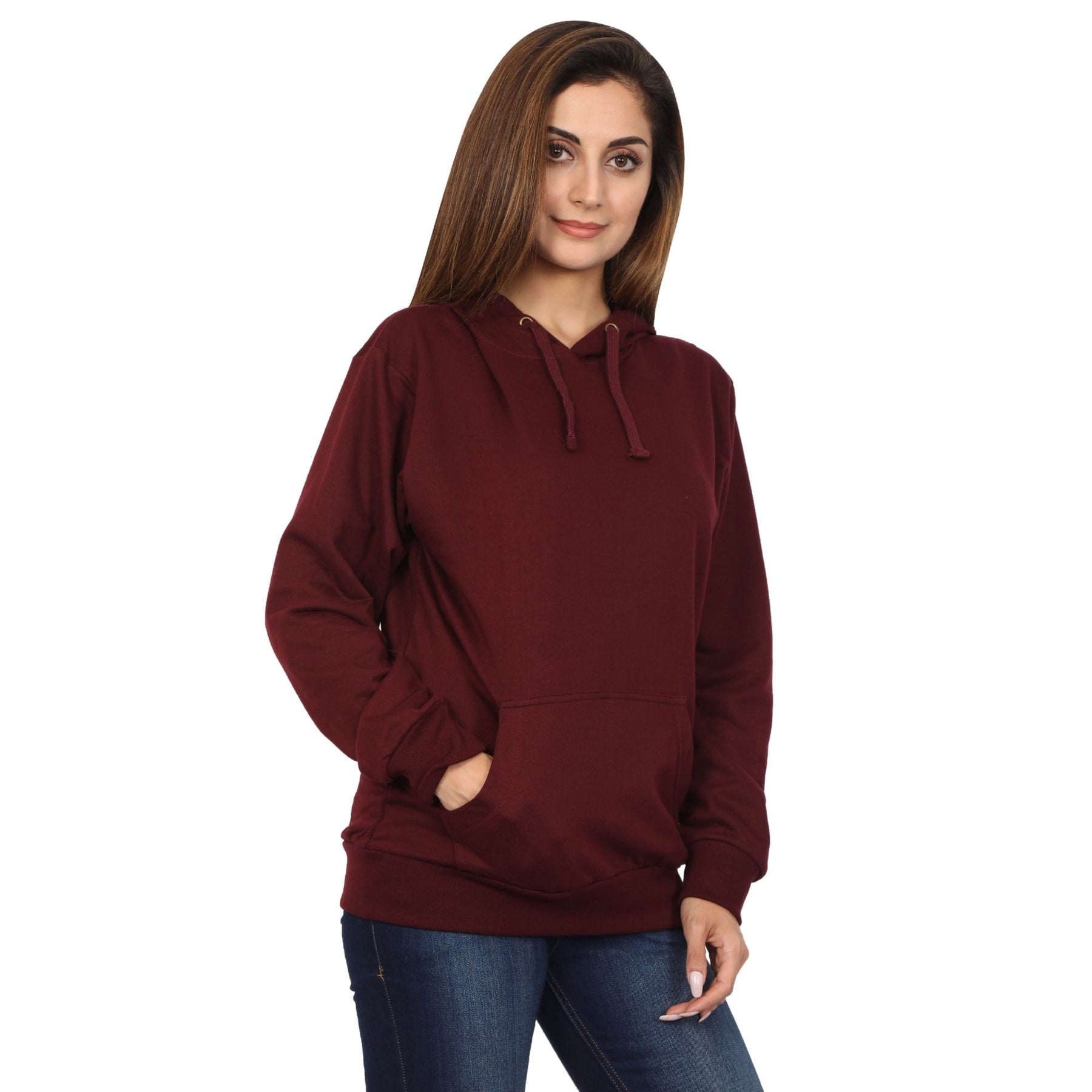 Plain Cotton Women's Hoodies