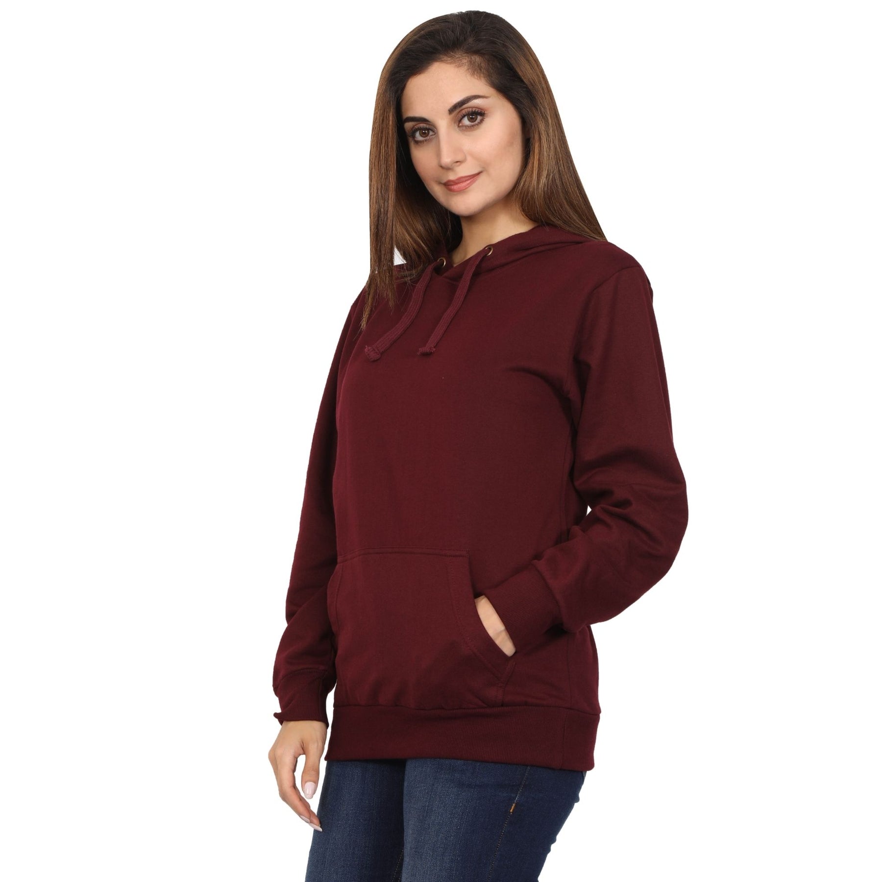 Plain Cotton Women's Hoodies