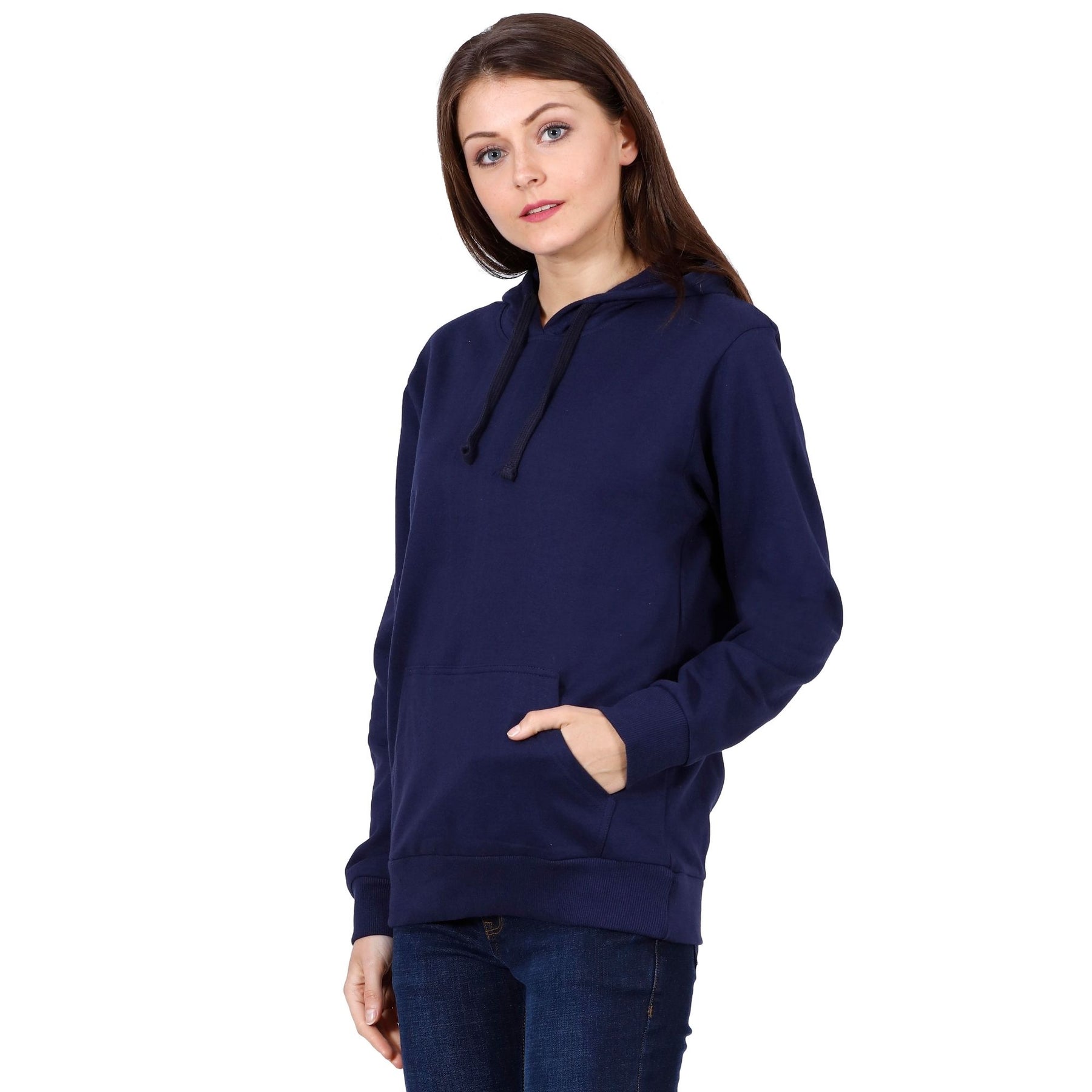 Plain Cotton Women's Hoodies