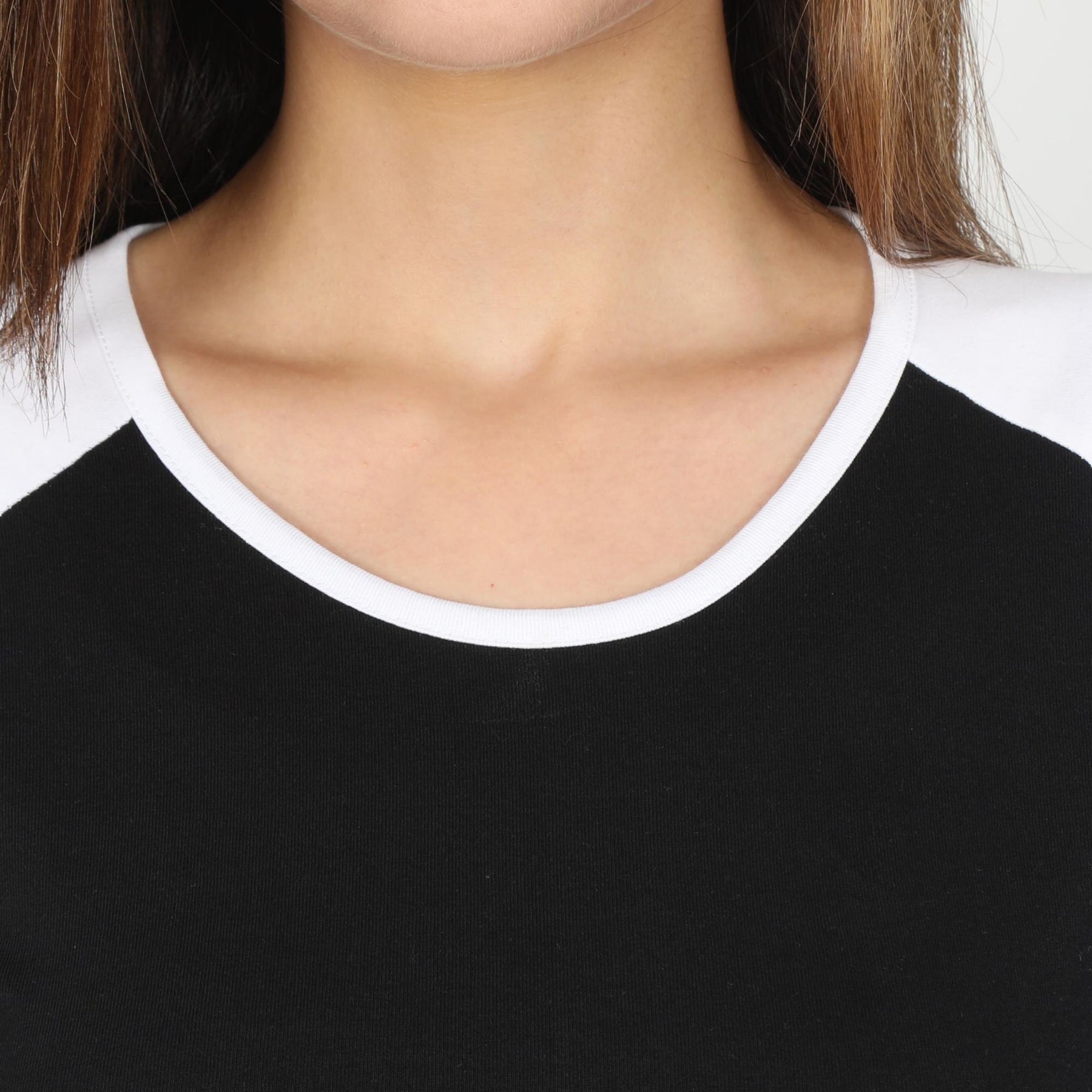 Plain Cotton Women's Raglan Pack Of 2 Combo