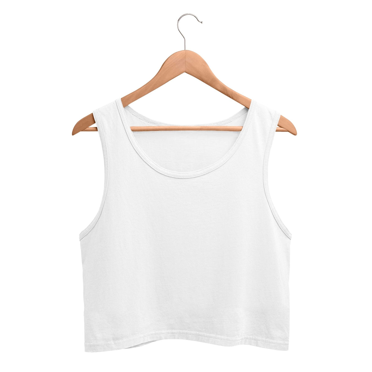 Plain-cotton-women-s-roundneck-white-crop-tank-gogirgit #Color_White