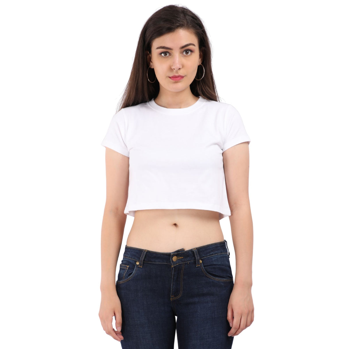 Plain-cotton-women-s-roundneck-white-crop-top-gogirgit_4 #color_white