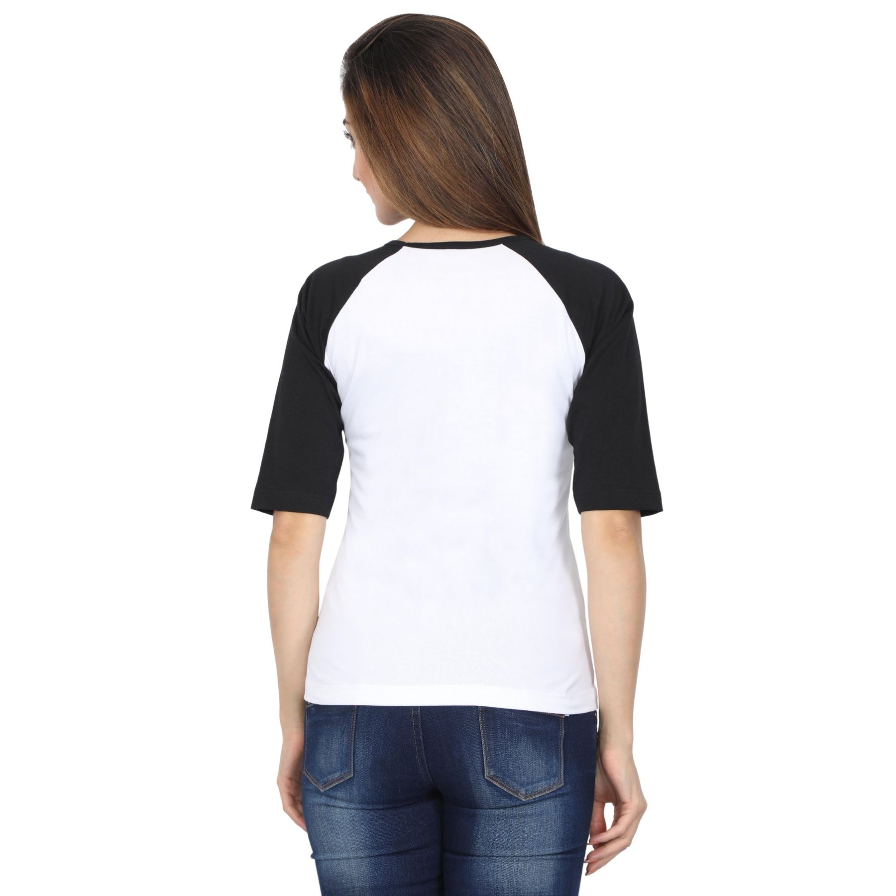 Plain Cotton Women's Raglan Pack Of 2 Combo