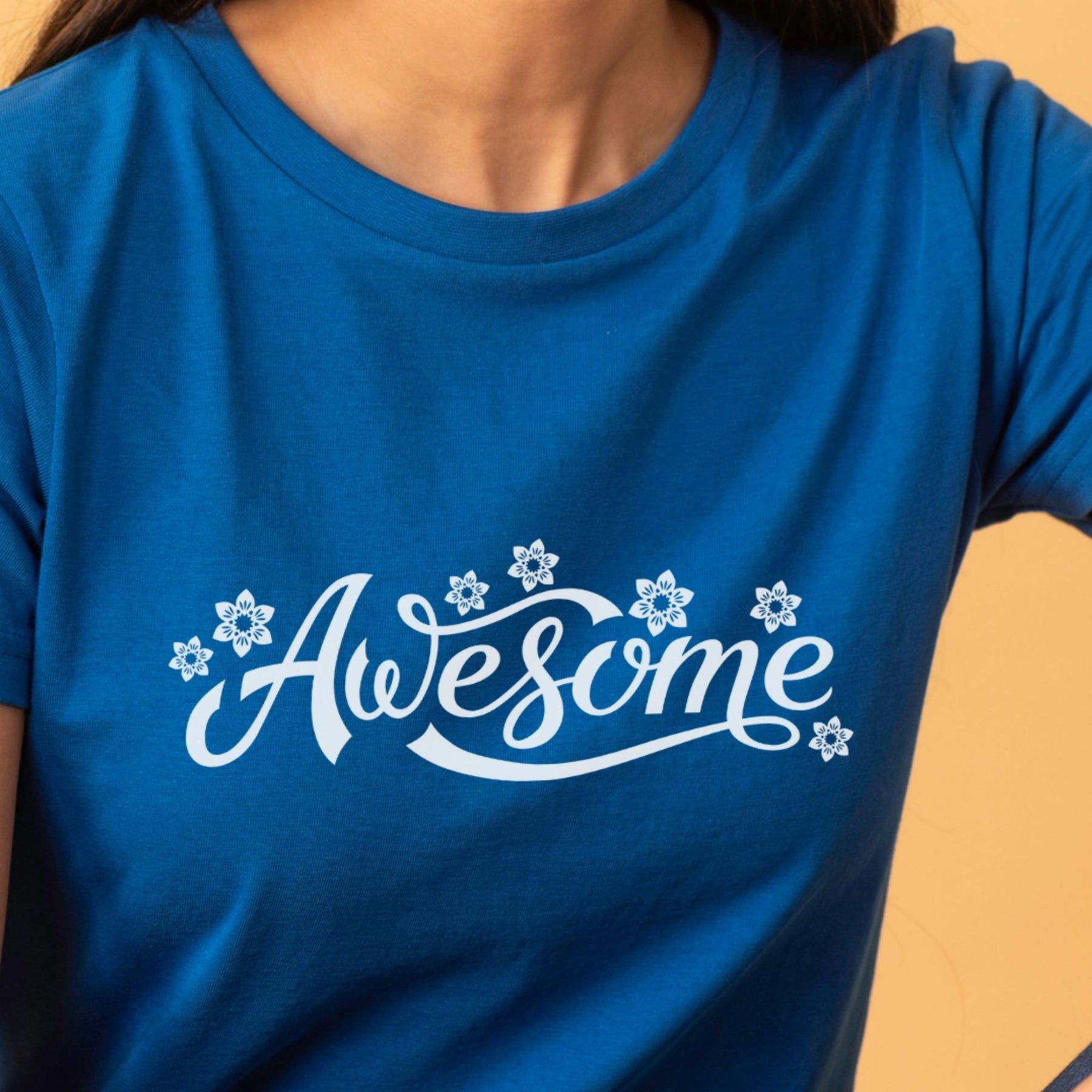 Printed-premium-cotton-women-s-round-neck-awesome-royal-blue-half-sleeve-t-shirt-gogirgit