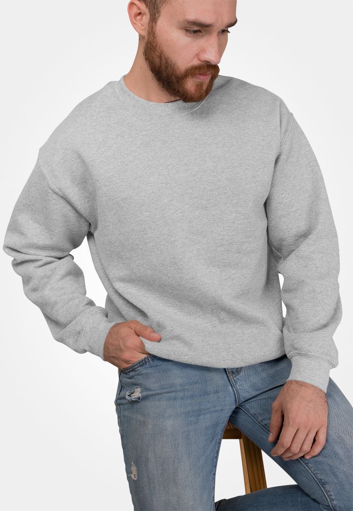 crew-neck-grey-melange-sweatshirt-plain-solid