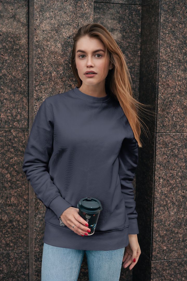 Crew-Neck-SWEATSHIRT-PLAIN-SOLID-NAVY-BLUE-WINTERWEAR-UNISEX