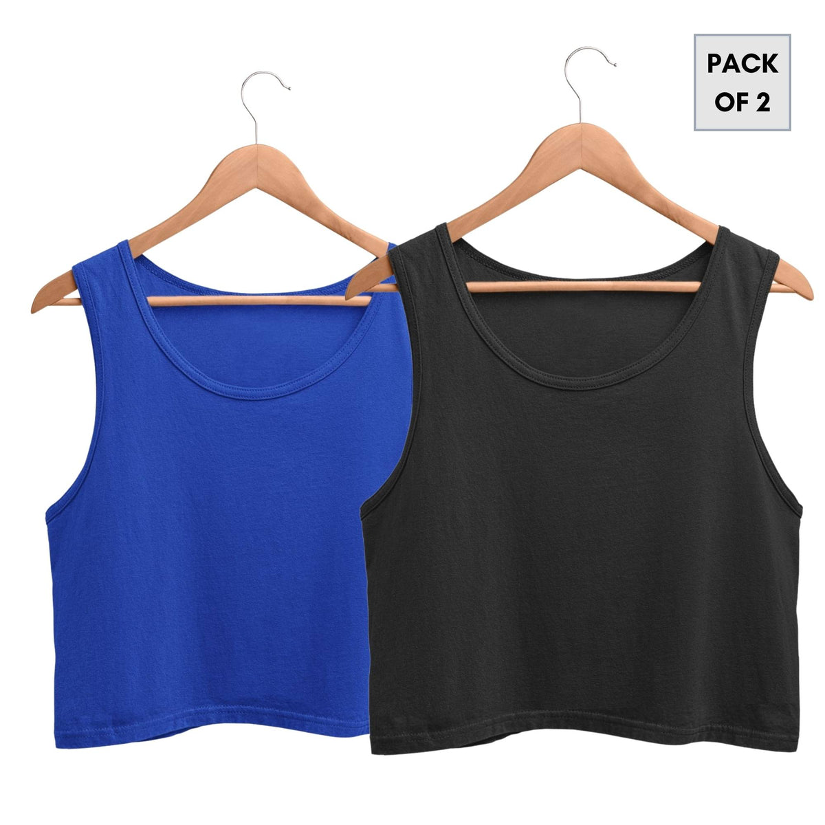 Women's Crop Tank Top Pack Of 2 Combo