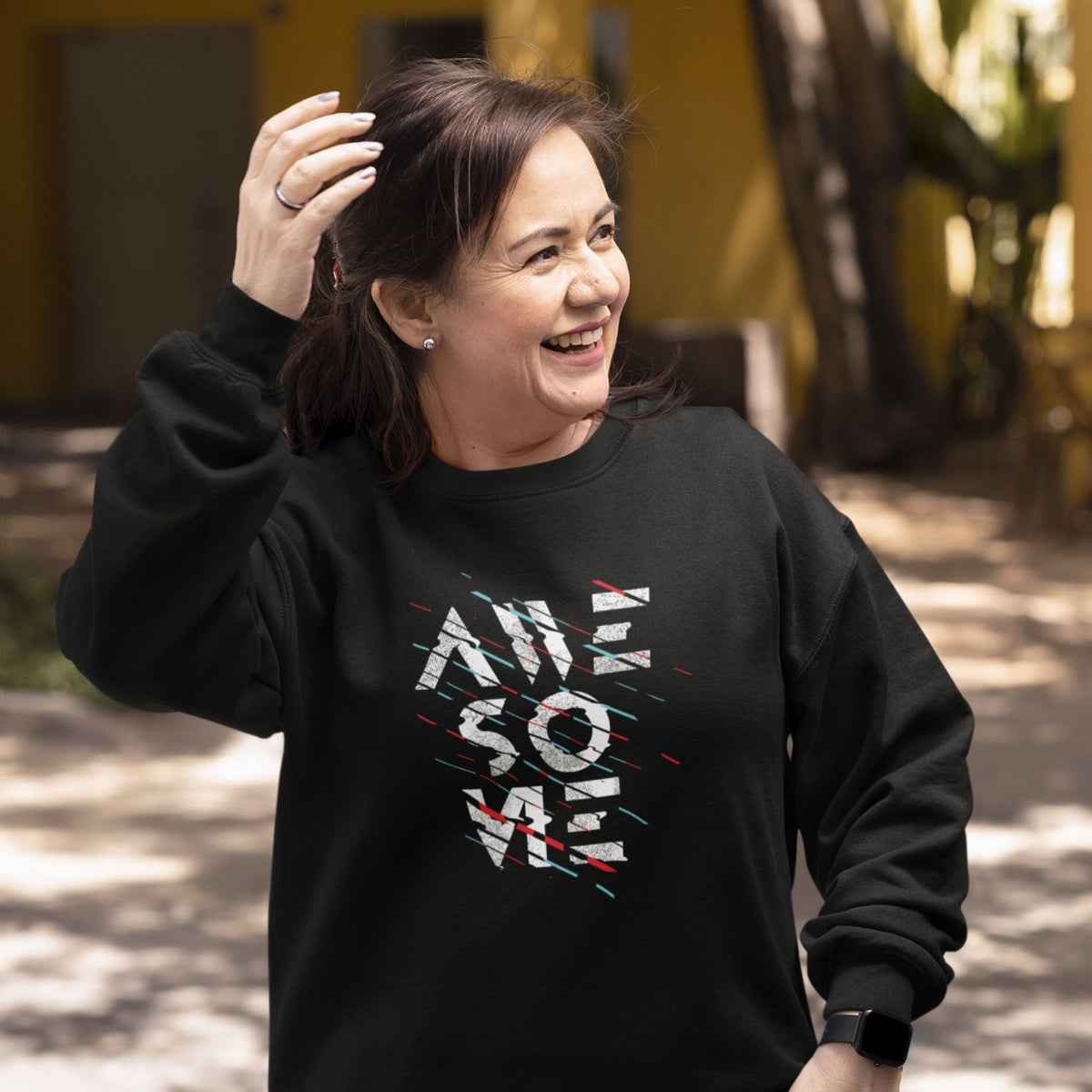 awesome-cotton-printed-unisex-black-female-model-sweatshirt-gogirgit-com