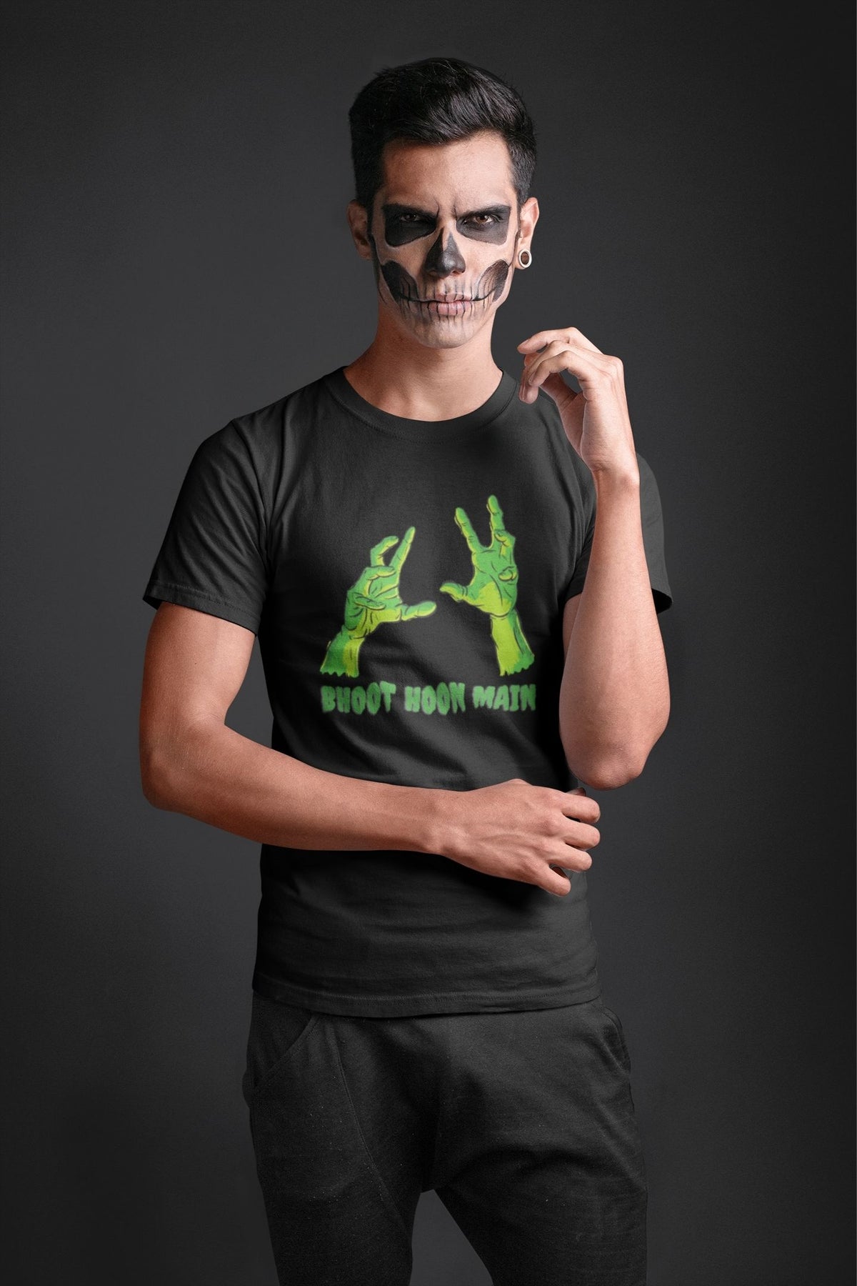 Bhoot Hoon Main Halloween Black T-shirt